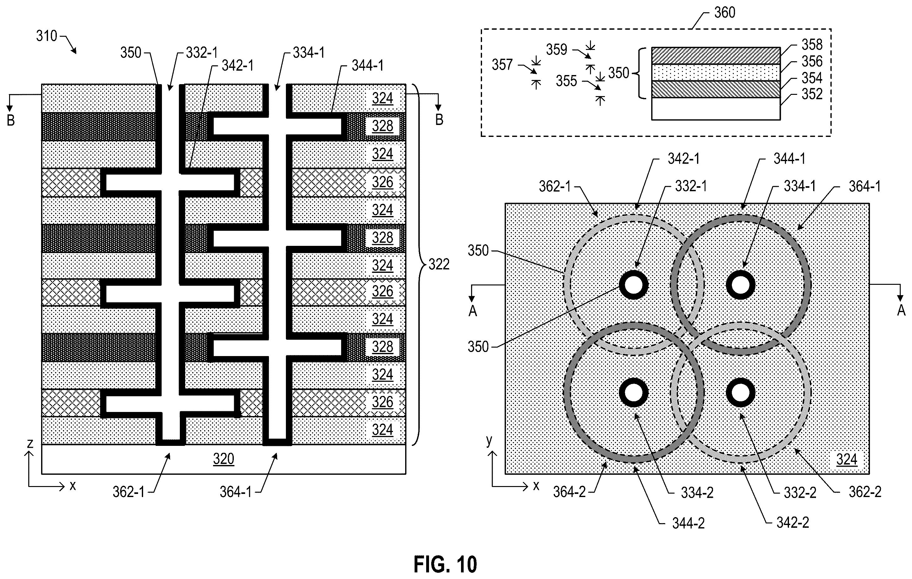 Patent US12610565 Figure 9 – Three-dimensional interlocked corrugated capacitor structures