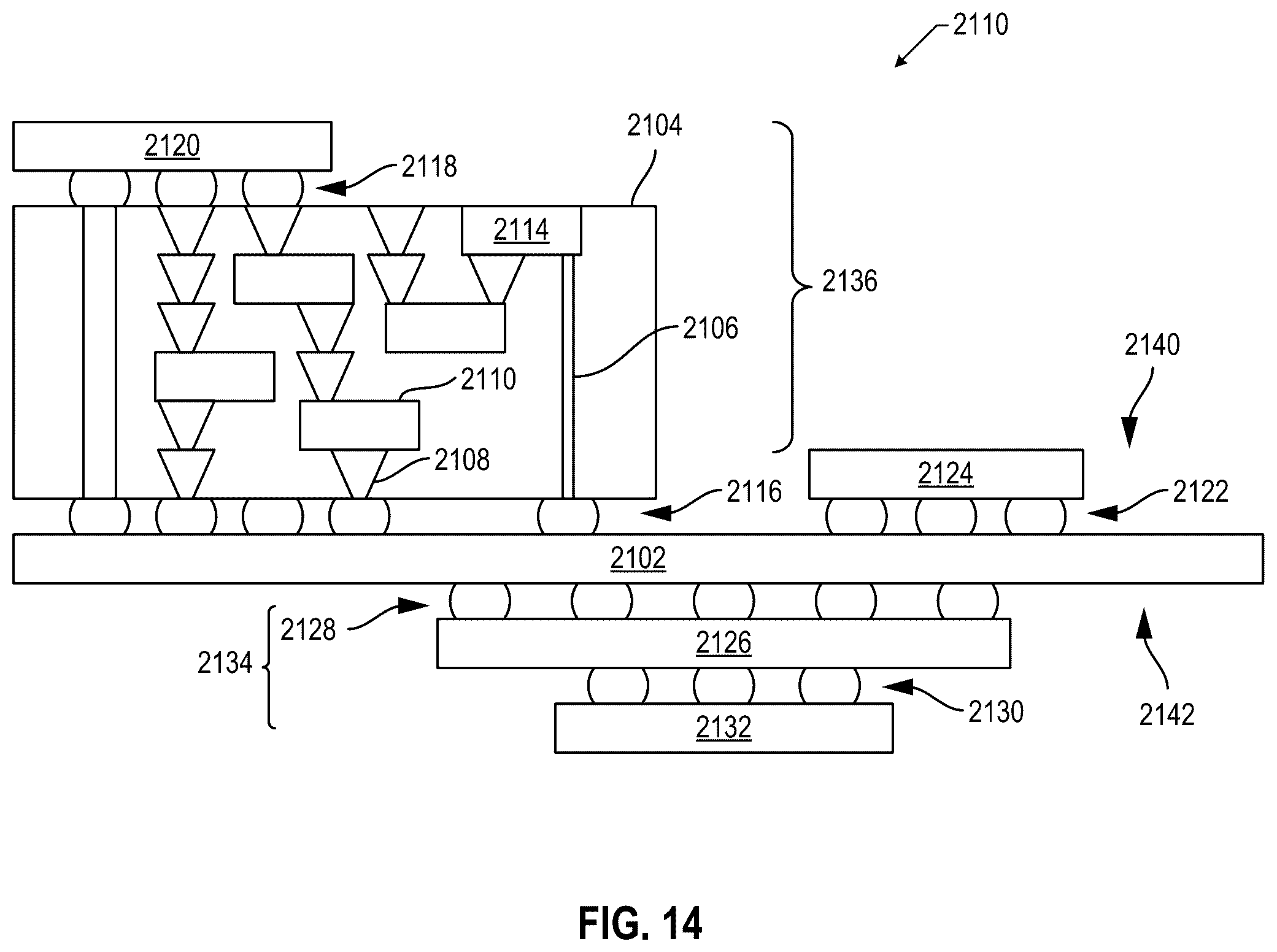 Patent US12610565 Figure 12 – Three-dimensional interlocked corrugated capacitor structures
