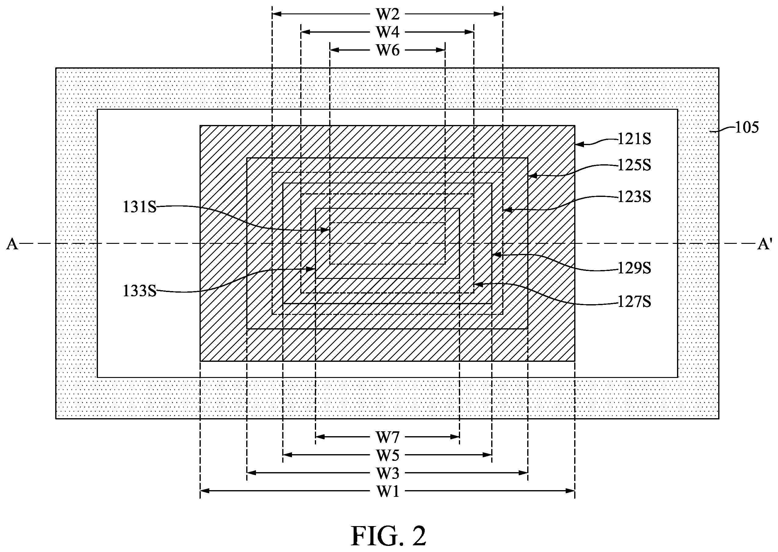Patent US12610568 Figure 2 – Semiconductor device with electrode having step-shaped sidewall and method for preparing the same
