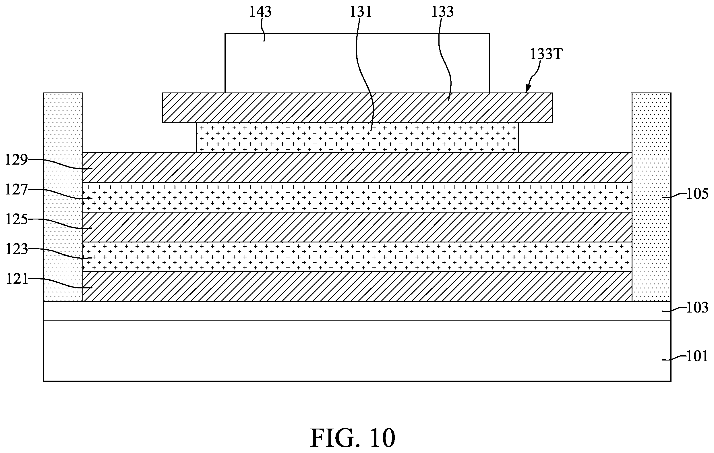 Patent US12610568 Figure 10 – Semiconductor device with electrode having step-shaped sidewall and method for preparing the same