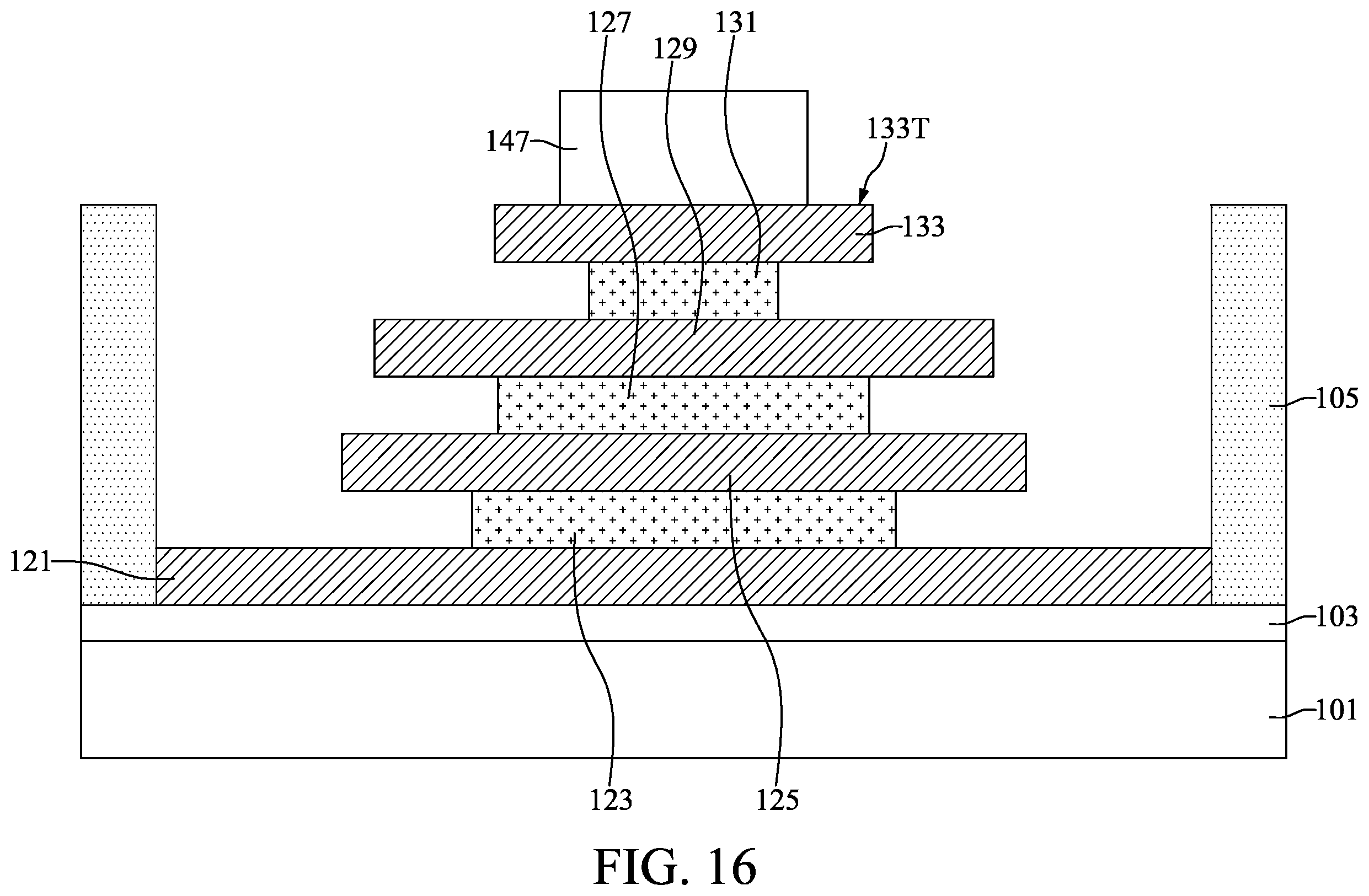 Patent US12610568 Figure 16 – Semiconductor device with electrode having step-shaped sidewall and method for preparing the same