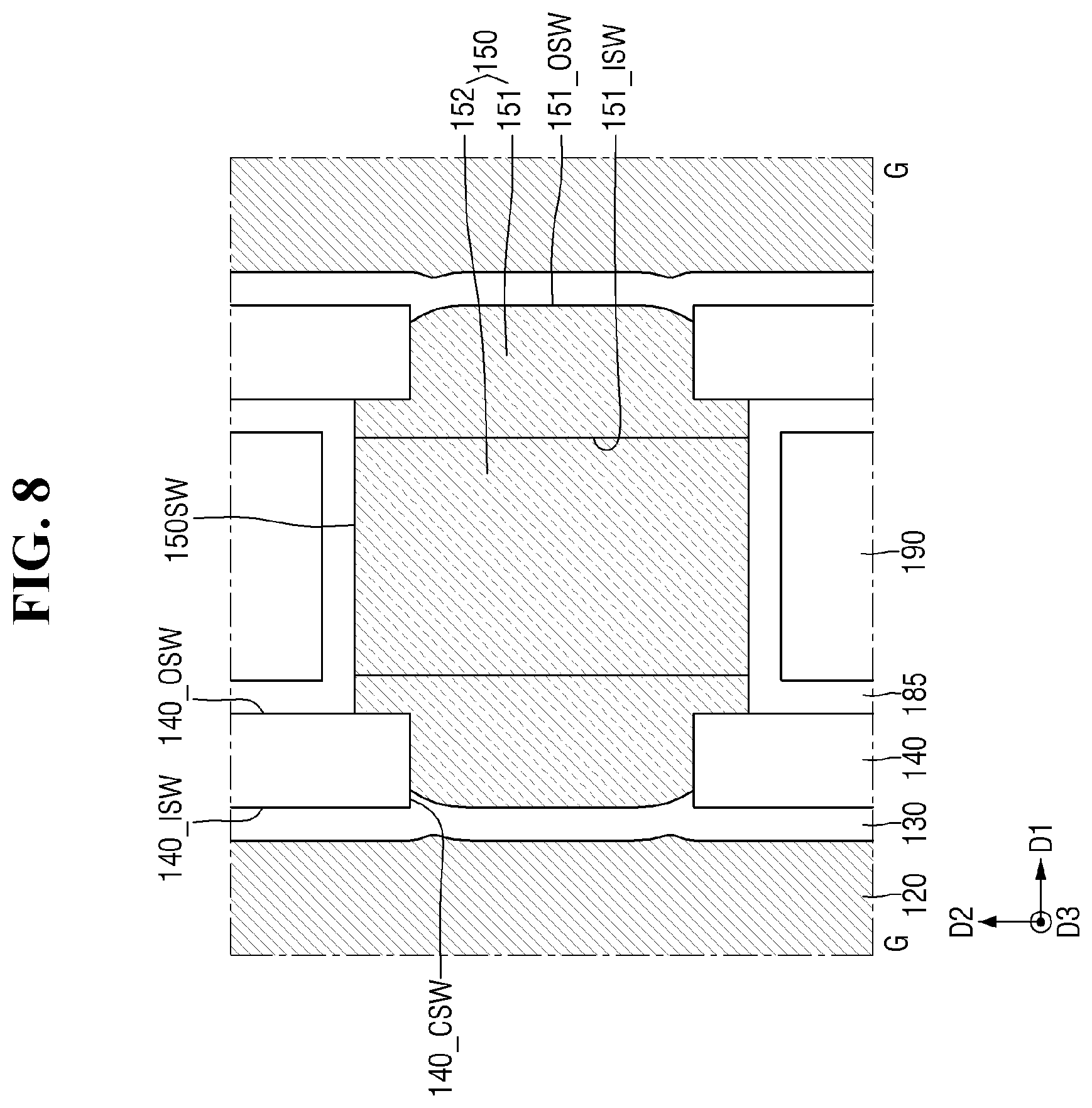 Patent US12610574 Figure 8 – Semiconductor device and method for manufacturing the same