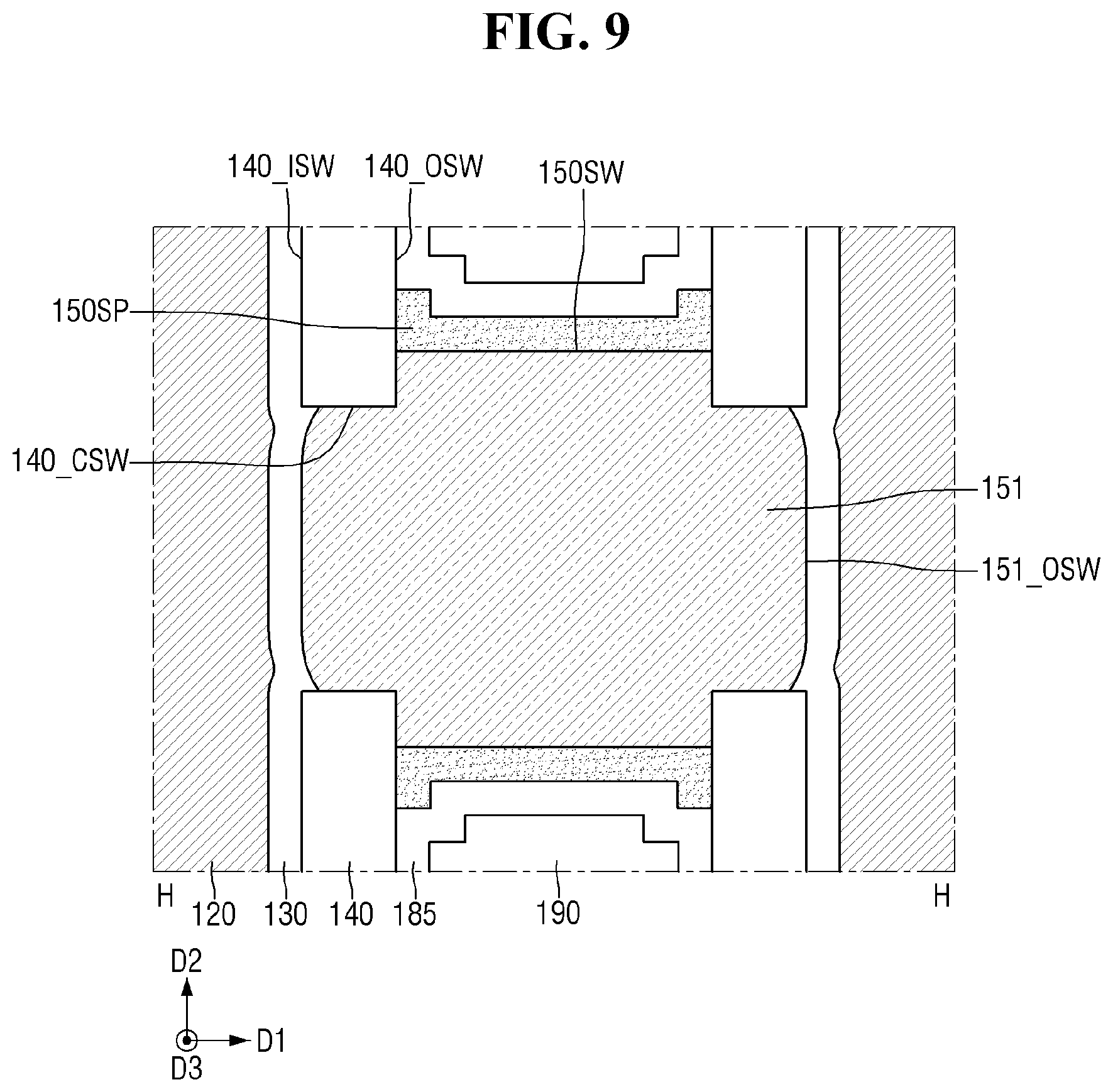 Patent US12610574 Figure 9 – Semiconductor device and method for manufacturing the same