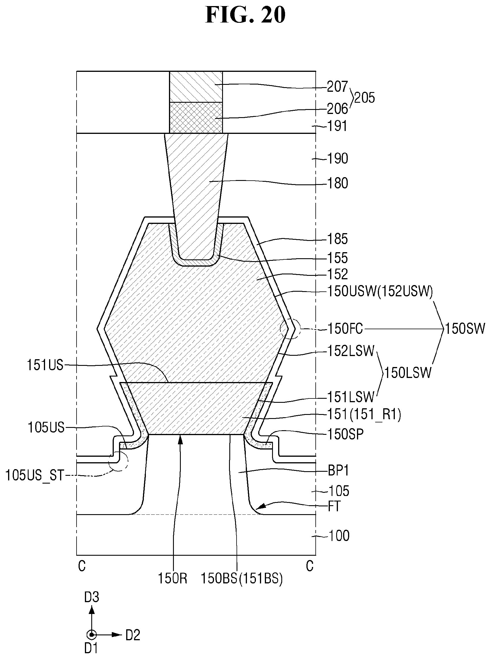Patent US12610574 Figure 20 – Semiconductor device and method for manufacturing the same