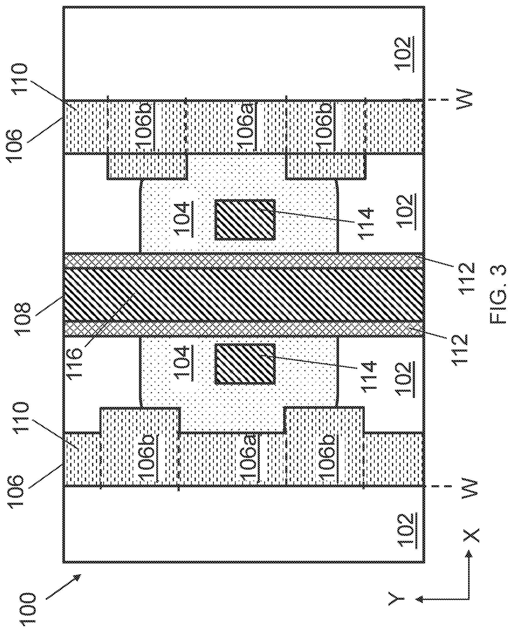 Patent US12610576 Figure 3 – Gate structure over corner segment of semiconductor region