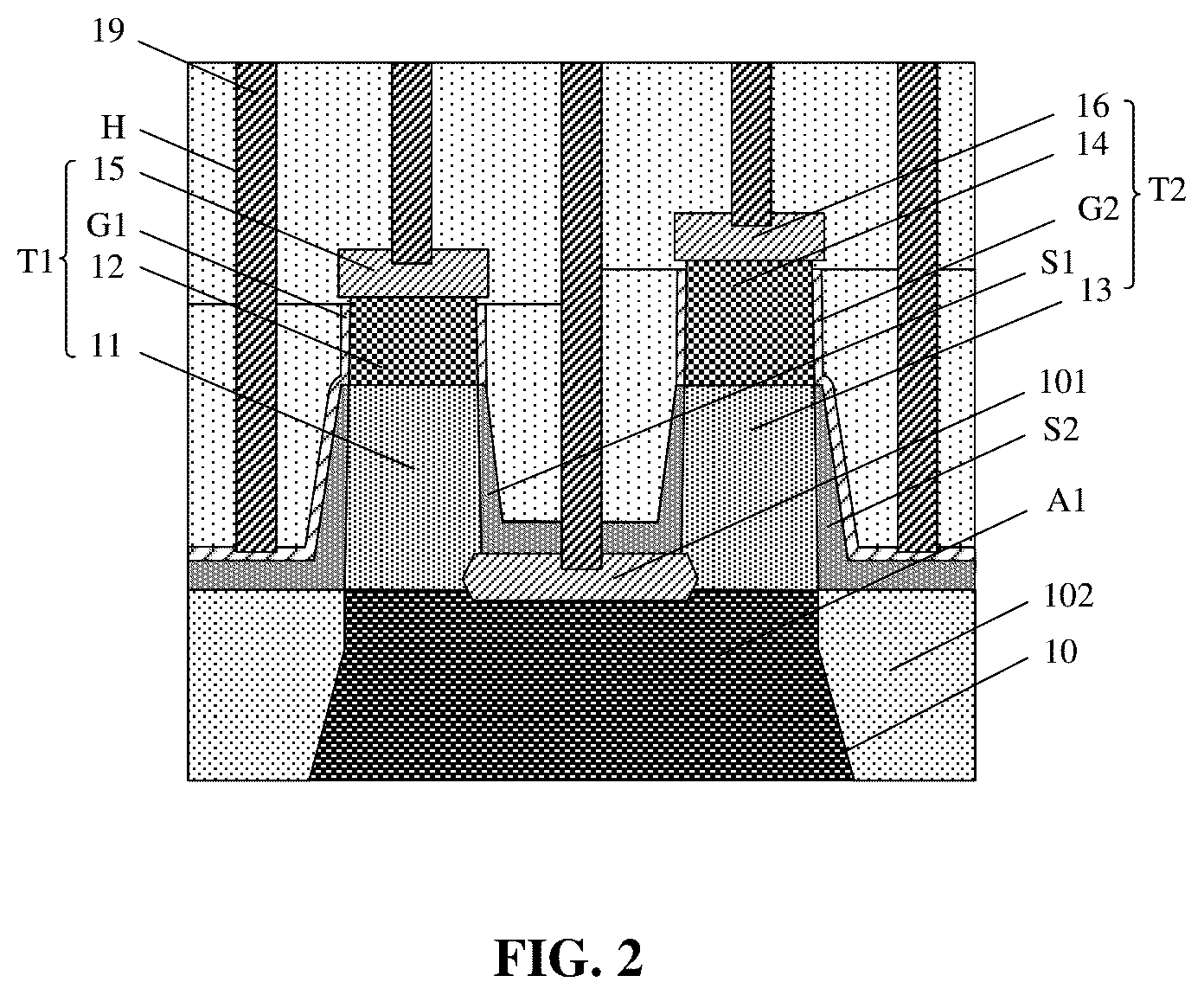 Patent US12610585 Figure 2 – Semiconductor structure and method for manufacturing same