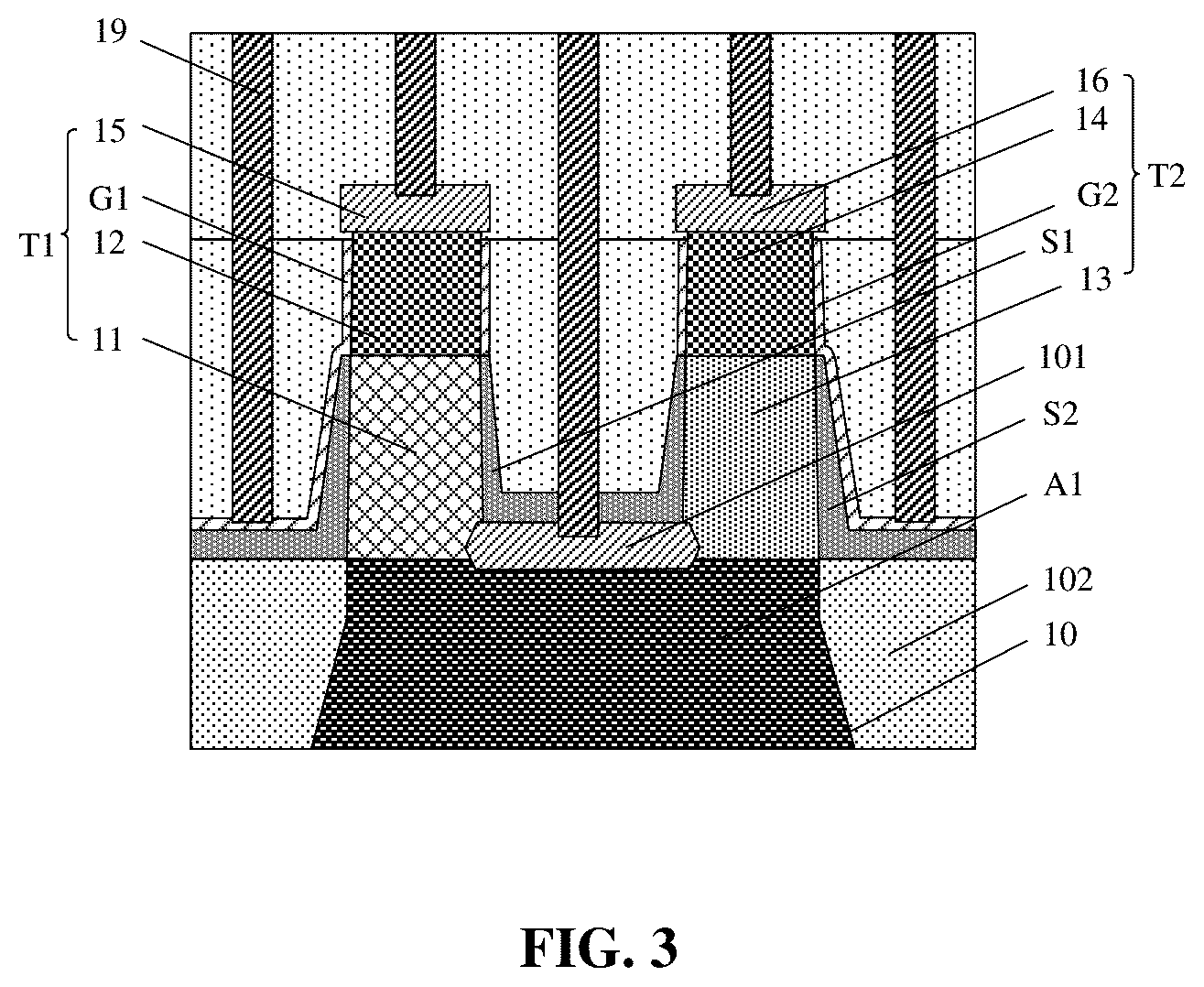 Patent US12610585 Figure 3 – Semiconductor structure and method for manufacturing same