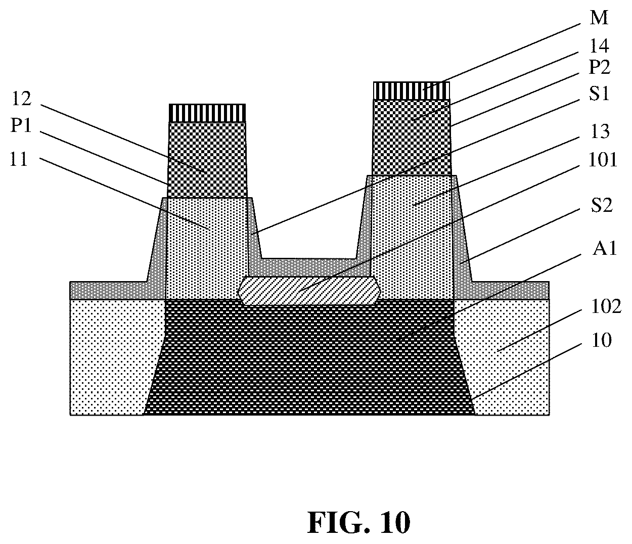 Patent US12610585 Figure 10 – Semiconductor structure and method for manufacturing same