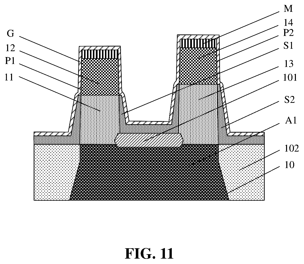 Patent US12610585 Figure 11 – Semiconductor structure and method for manufacturing same