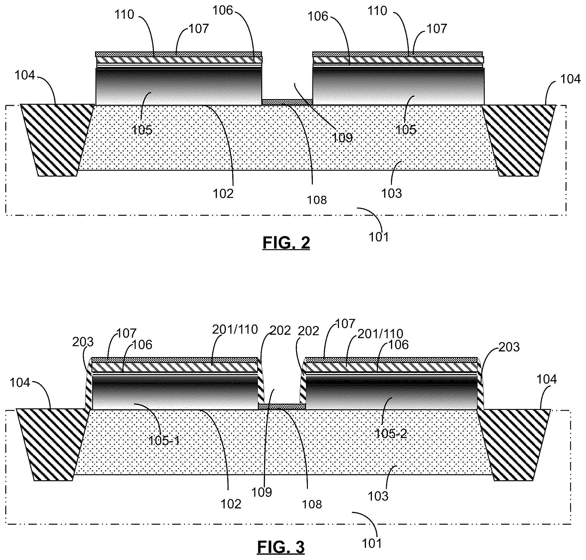 Patent US12610589 Figure 2 – FCNVM-ALEFD (fully covered non-volatile memory (NVM) over advanced low electrostatic field transistor (ALEFD)