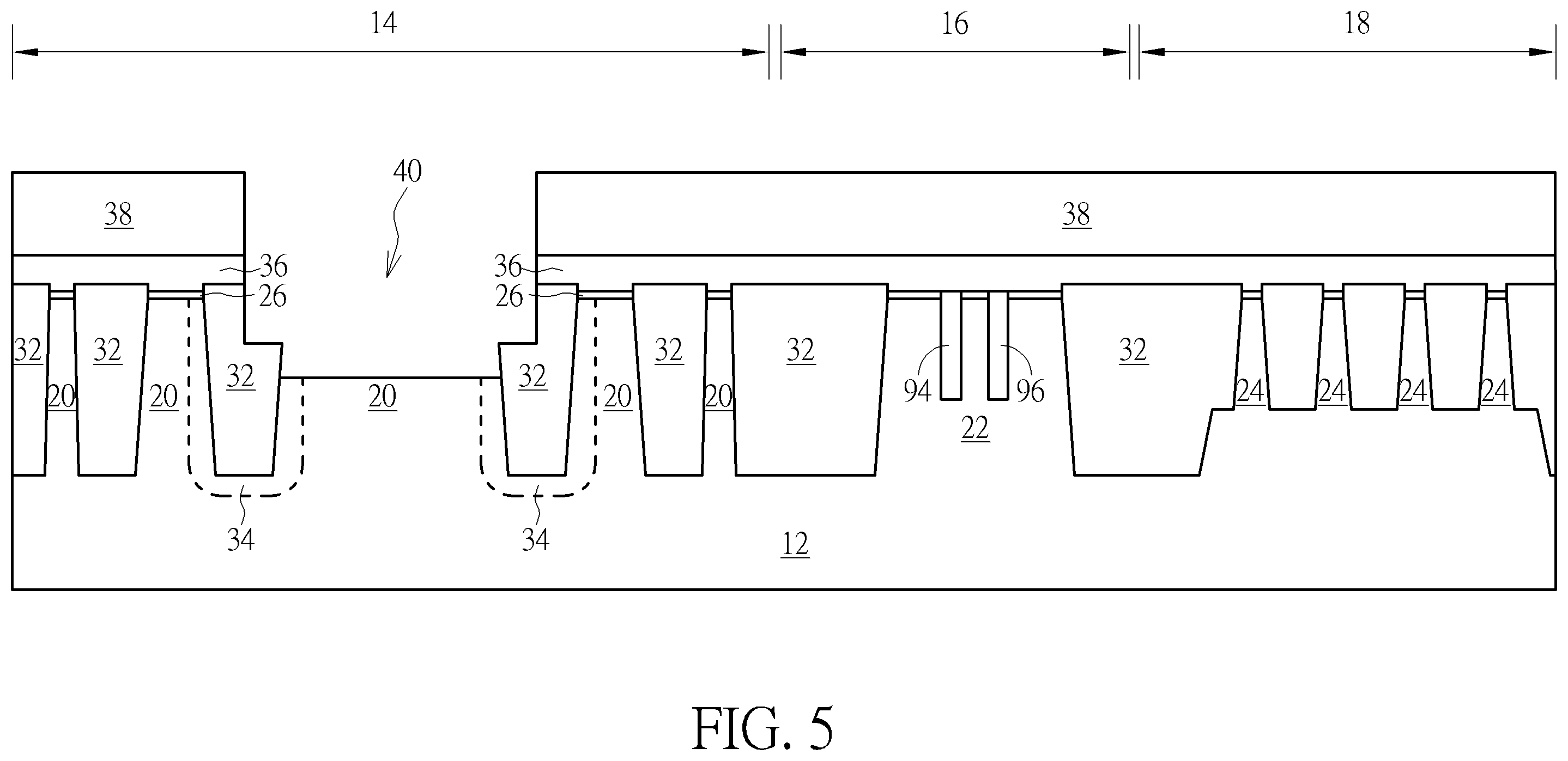 Patent US12610590 Figure 5 – Semiconductor device and method for fabricating the same