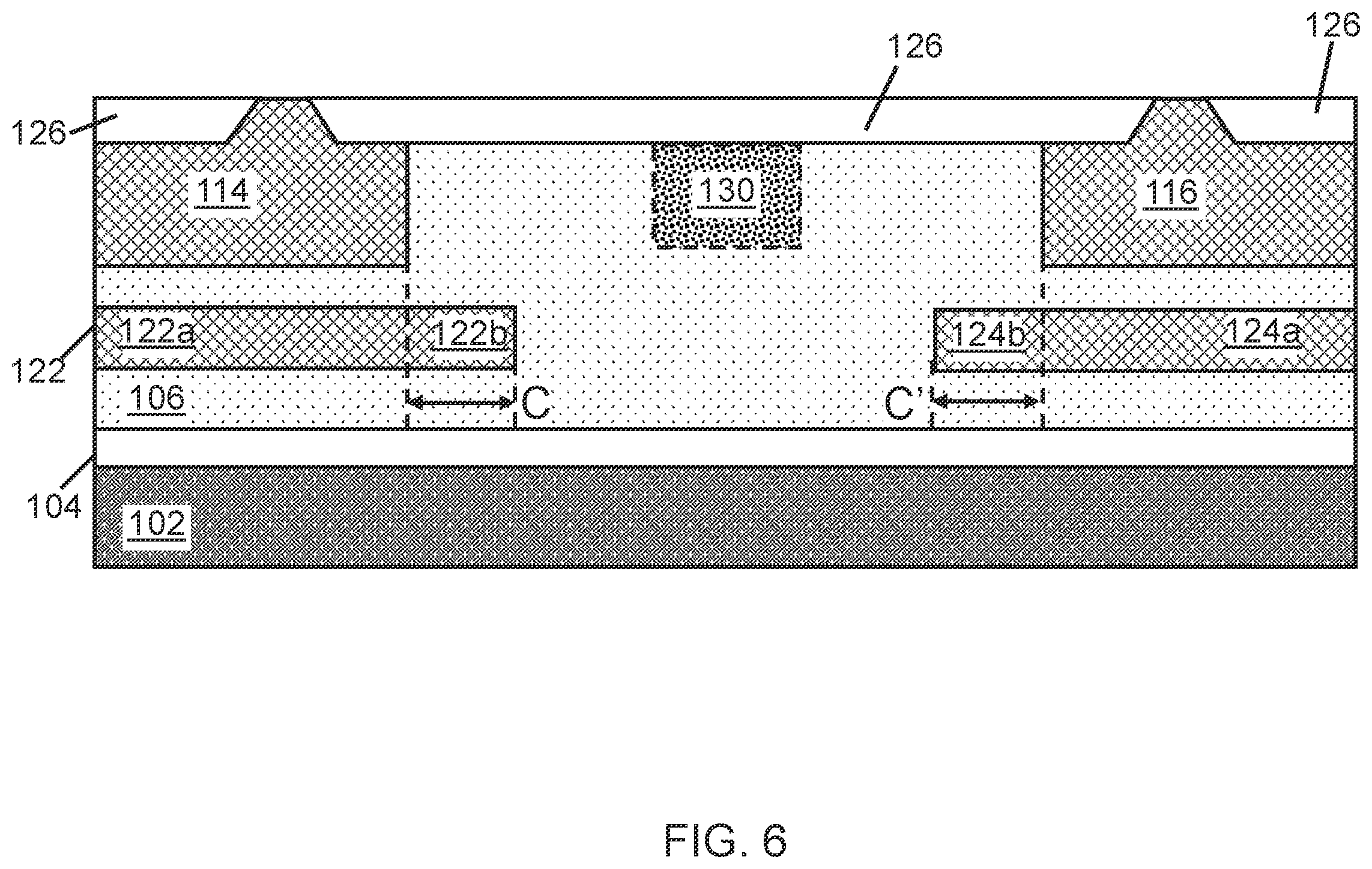 Patent US12610592 Figure 6 – Structure with buried doped region and methods to form same