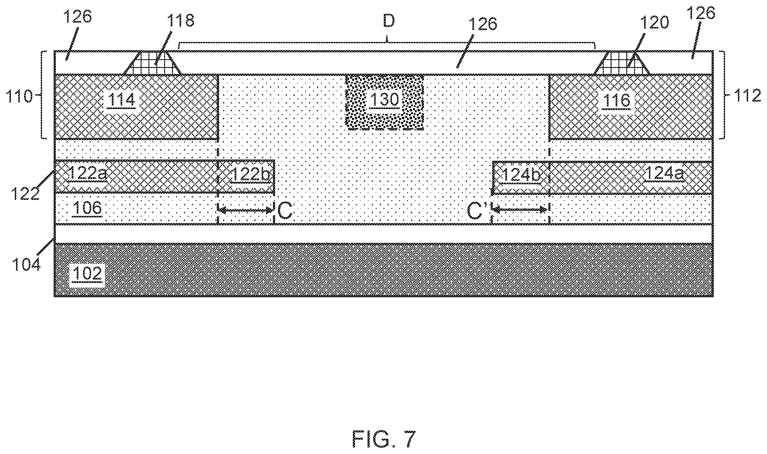 Patent US12610592 Figure 7 – Structure with buried doped region and methods to form same