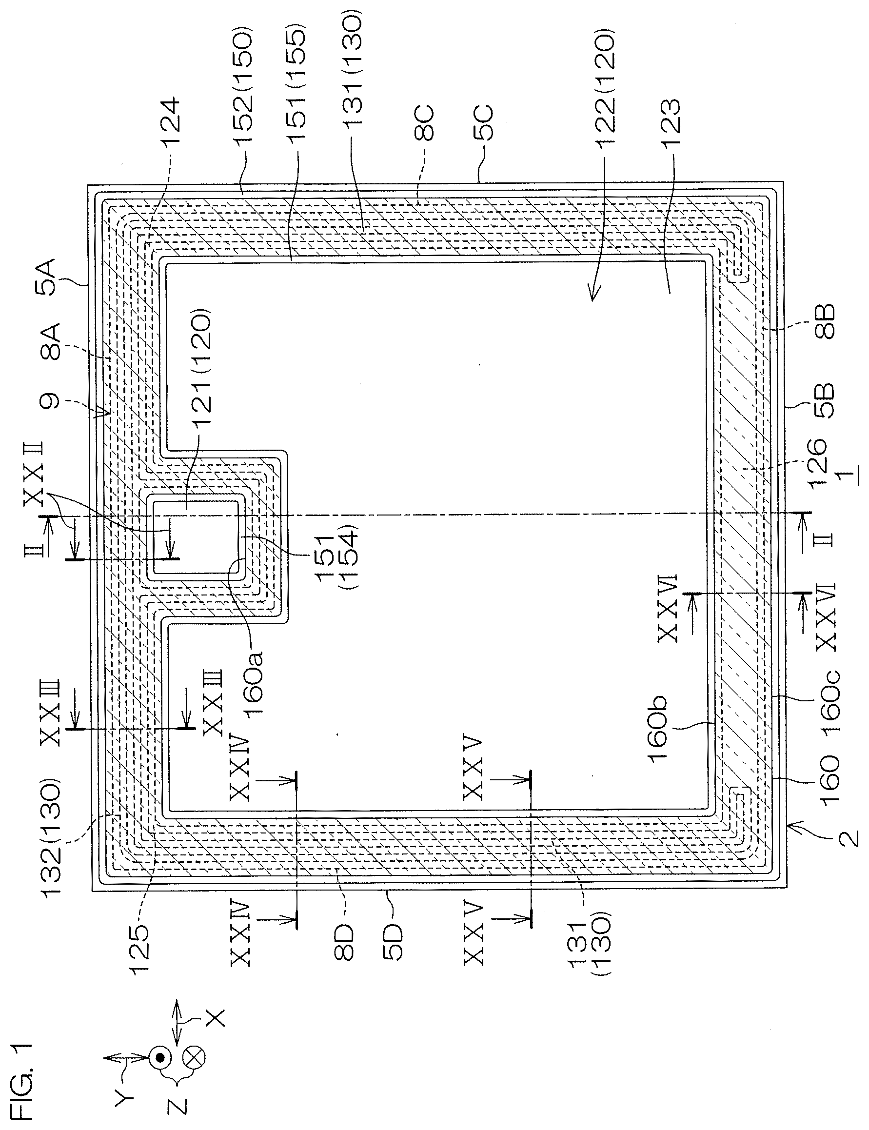 Patent US12610597 Figure 1 – SiC semiconductor device with mesa trench structure and sidewall wiring