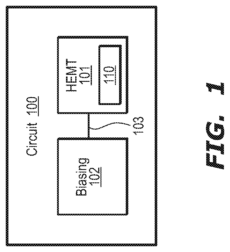 Patent US12610601 Figure 1 – Field plate biasing of high electron mobility transistor