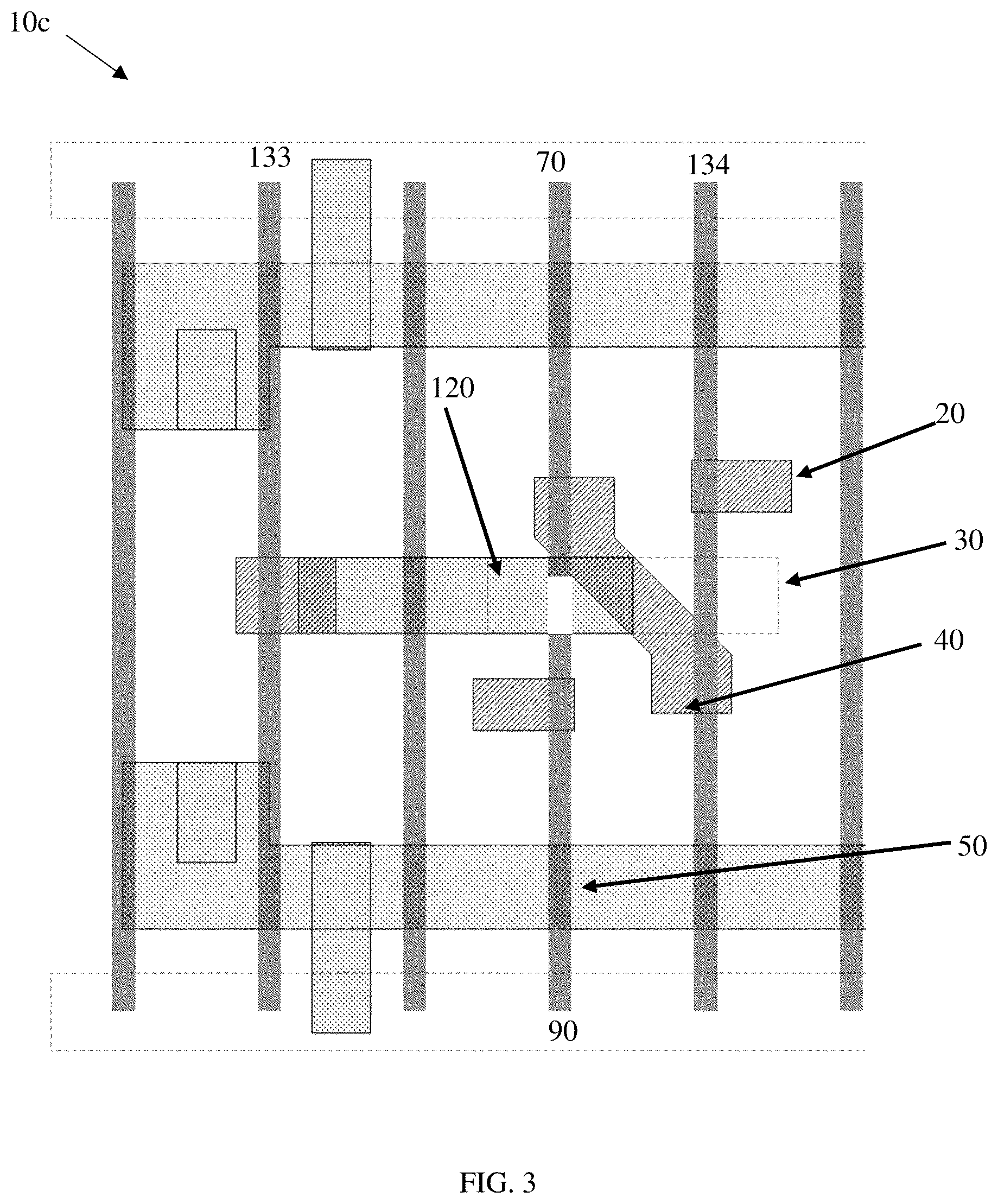 Patent US12610604 Figure 4 – Cross couple design for high density standard cells