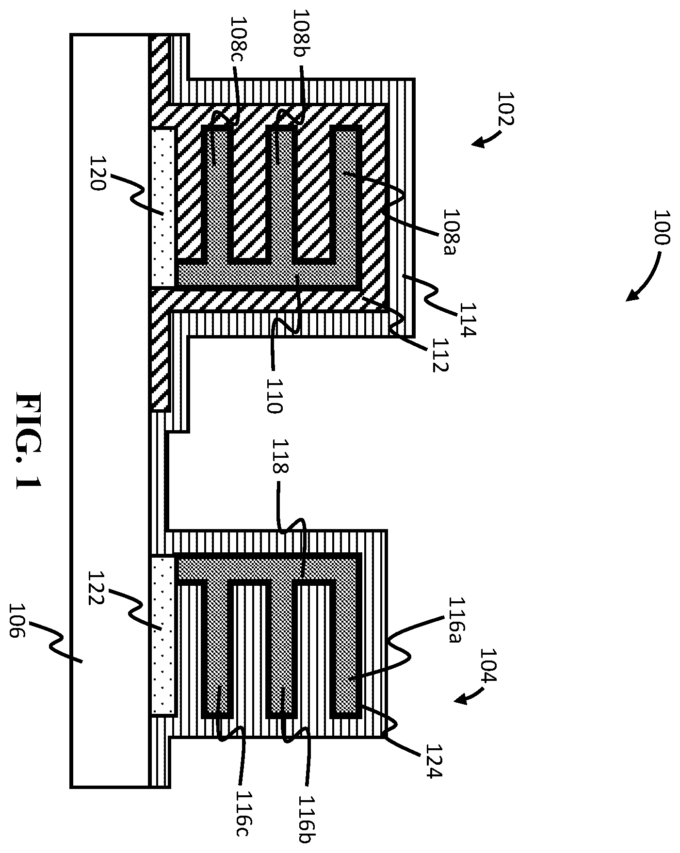Patent US12610613 Figure 1 – Nanosheet device with vertical blocker fin