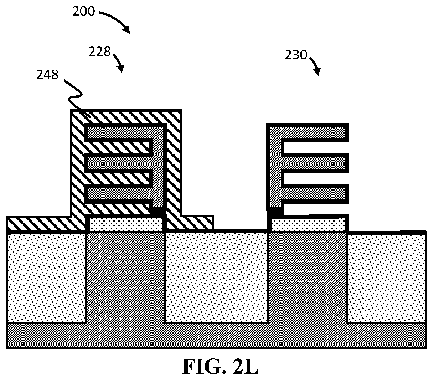 Patent US12610613 Figure 12 – Nanosheet device with vertical blocker fin