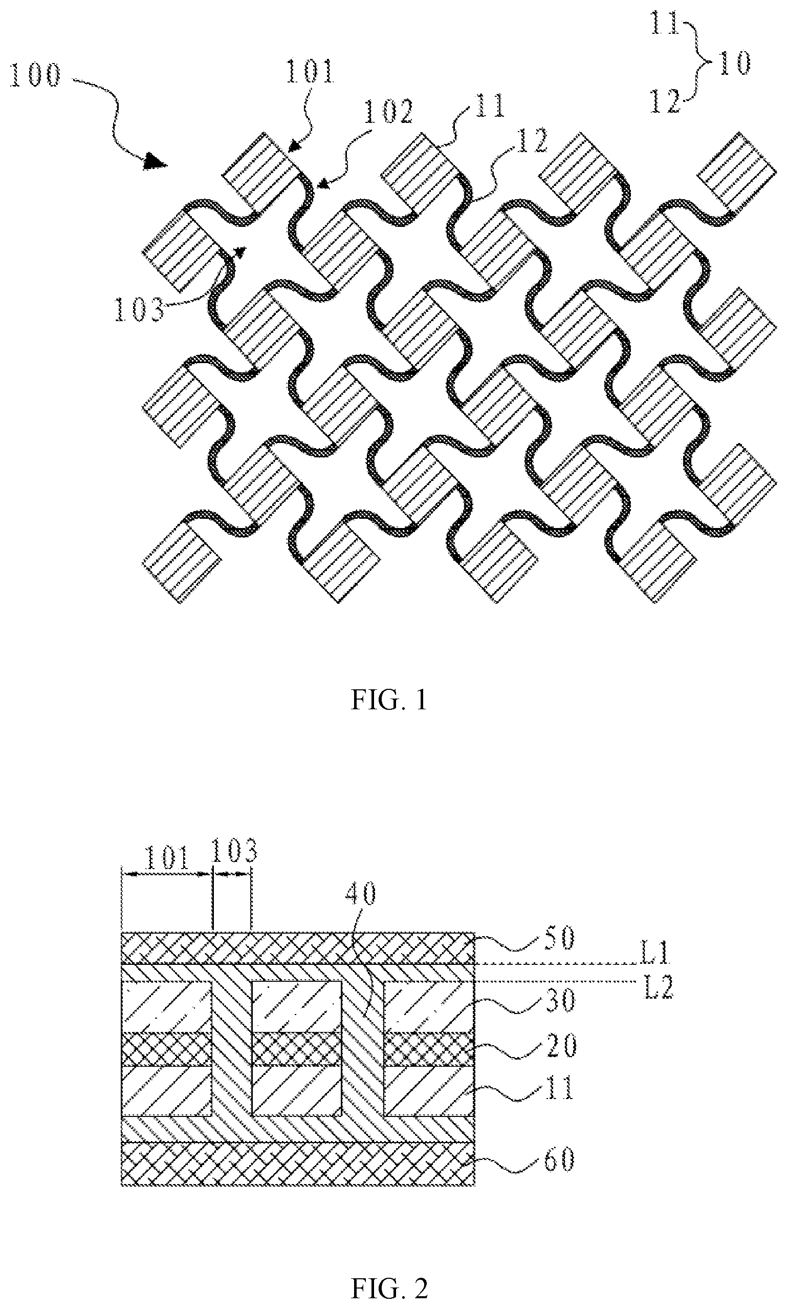 Patent US12610618 Figure 1 – Stretchable display panel