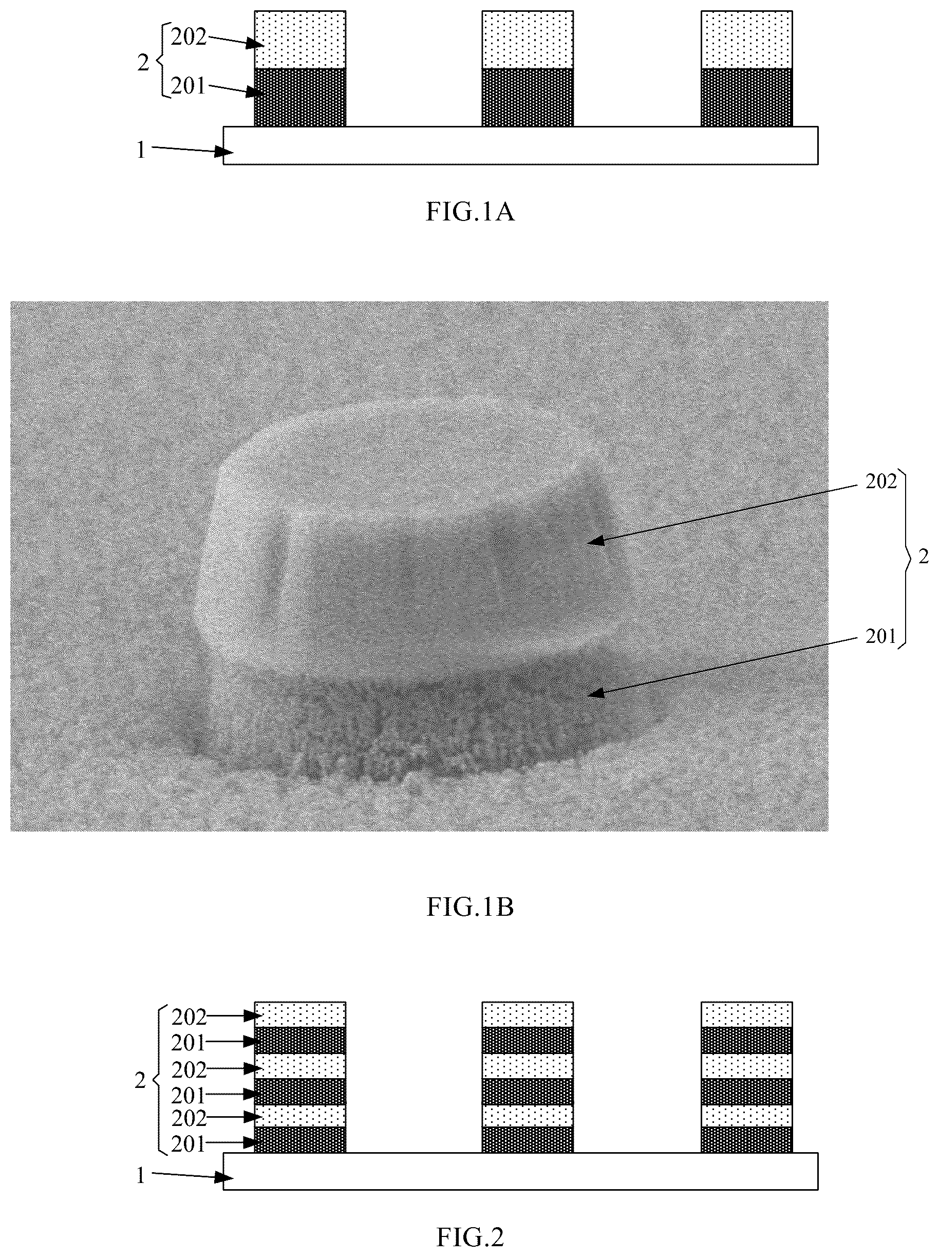 Patent US12610619 Figure 1 – Display substrate comprising a plurality of spacers each comprising an alternating stack of organic and inorganic sub-patterns, manufacture method thereof and display device