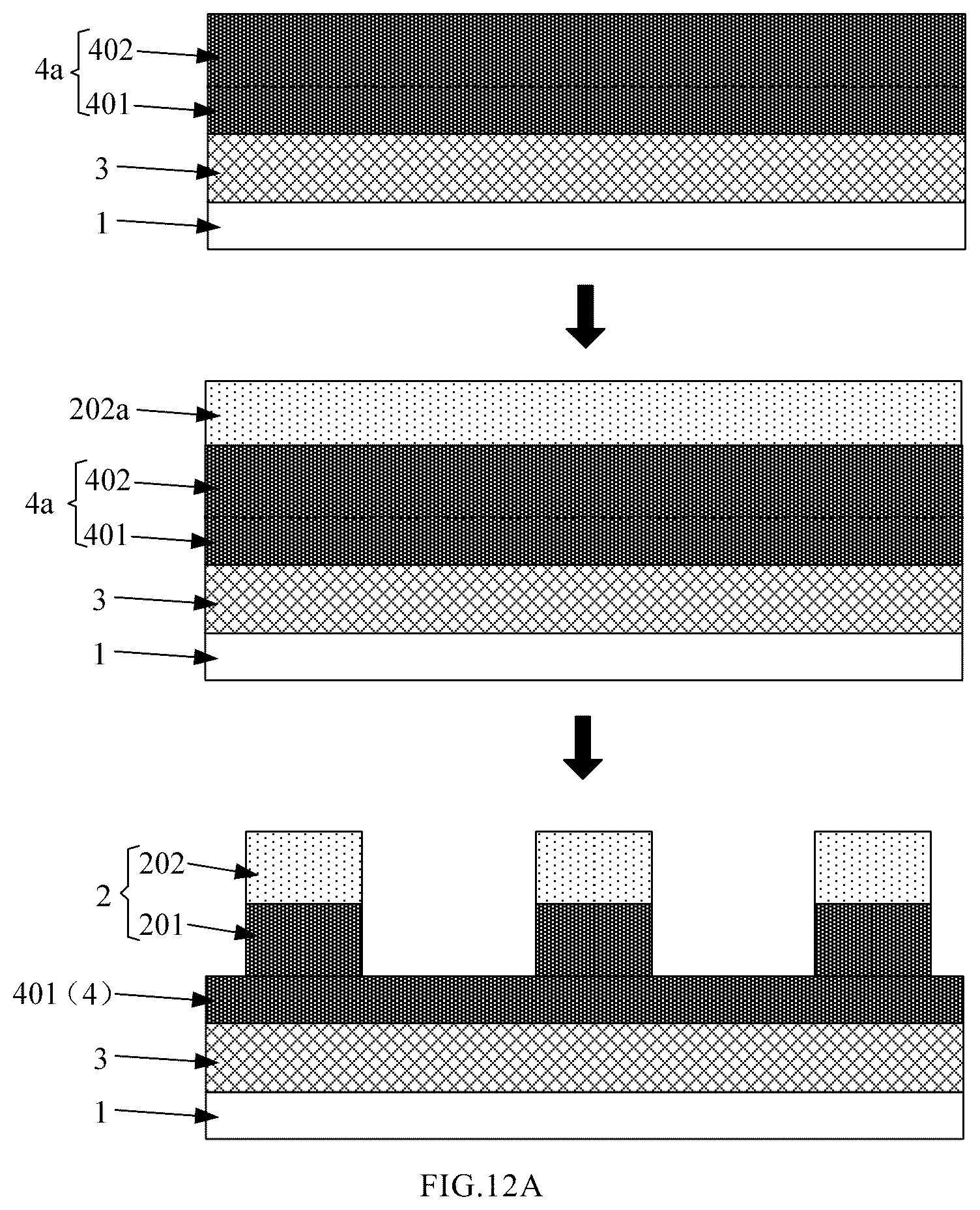 Patent US12610619 Figure 6 – Display substrate comprising a plurality of spacers each comprising an alternating stack of organic and inorganic sub-patterns, manufacture method thereof and display device