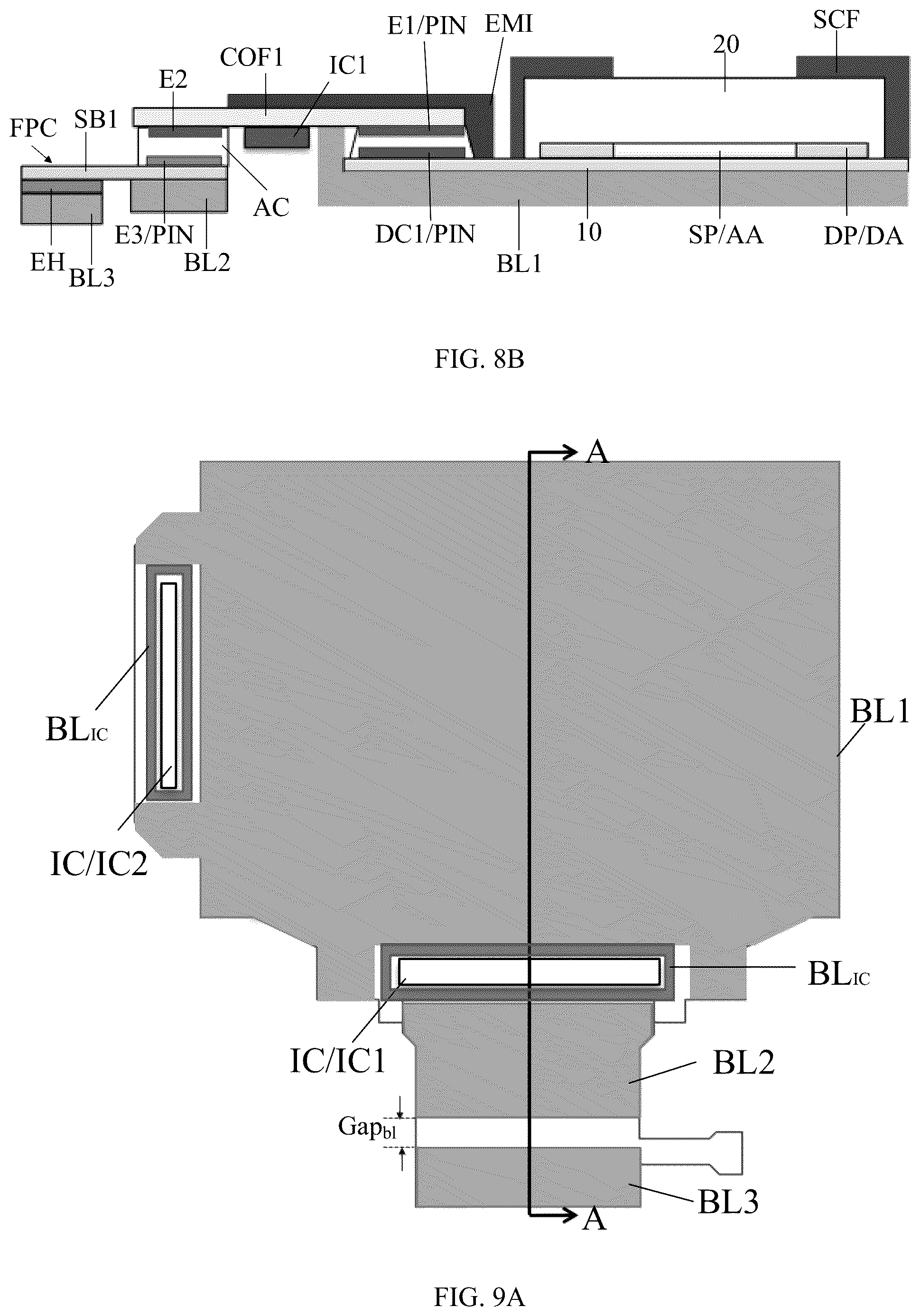 Patent US12610637 Figure 8 – Texture recognition module and display device