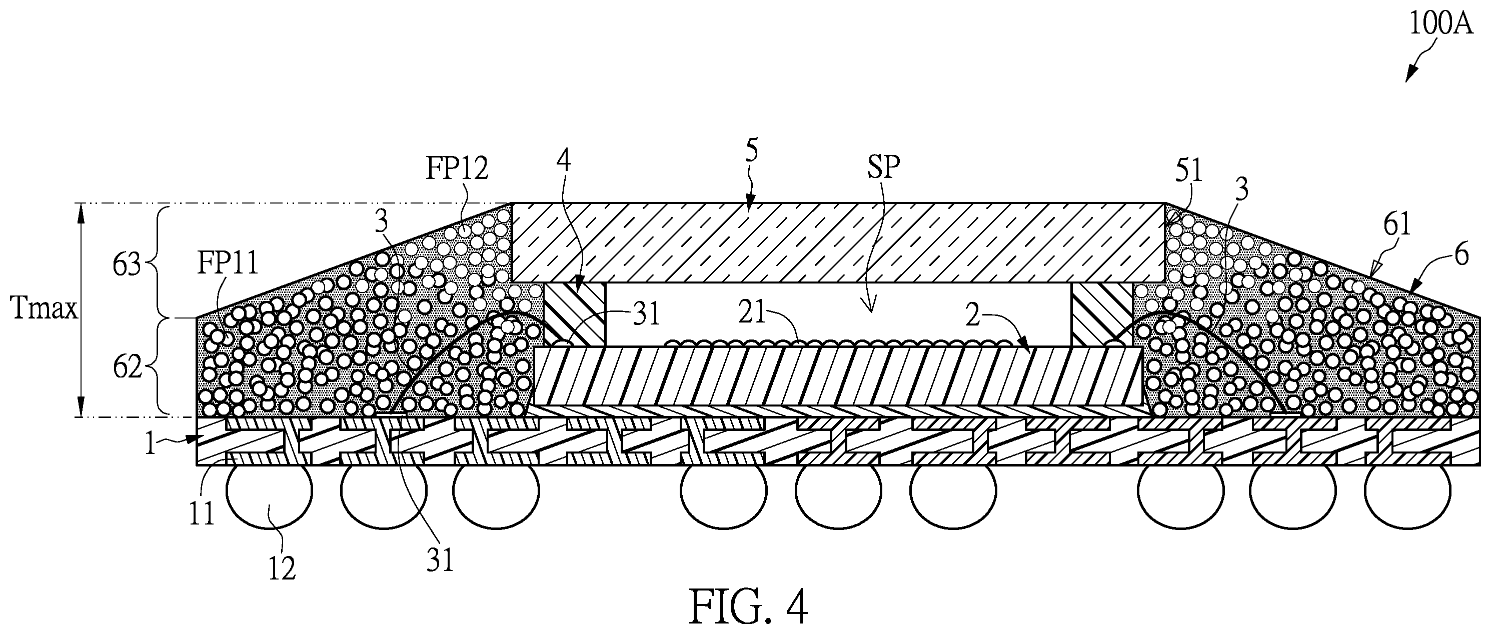 Patent US12610639 Figure 3 – Semiconductor package structure and method for producing the same