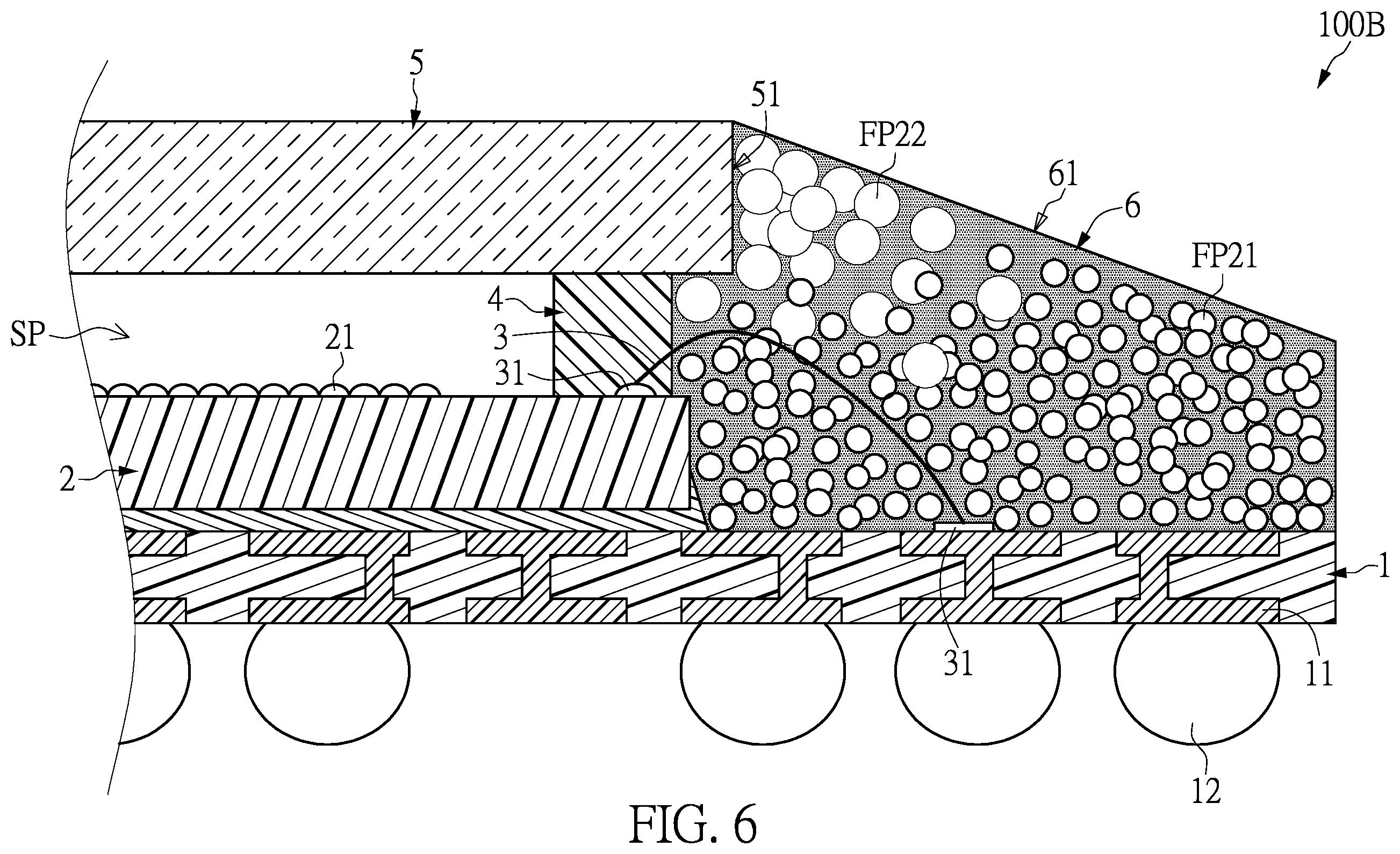 Patent US12610639 Figure 5 – Semiconductor package structure and method for producing the same