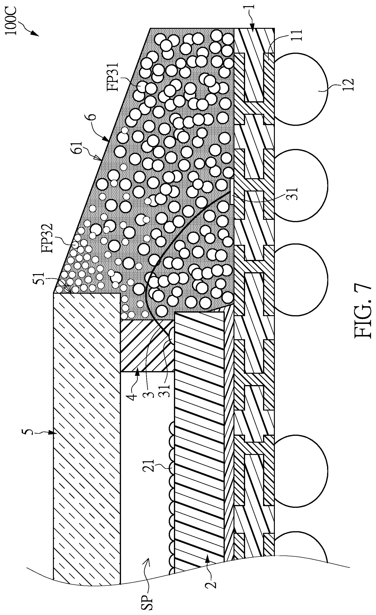 Patent US12610639 Figure 6 – Semiconductor package structure and method for producing the same