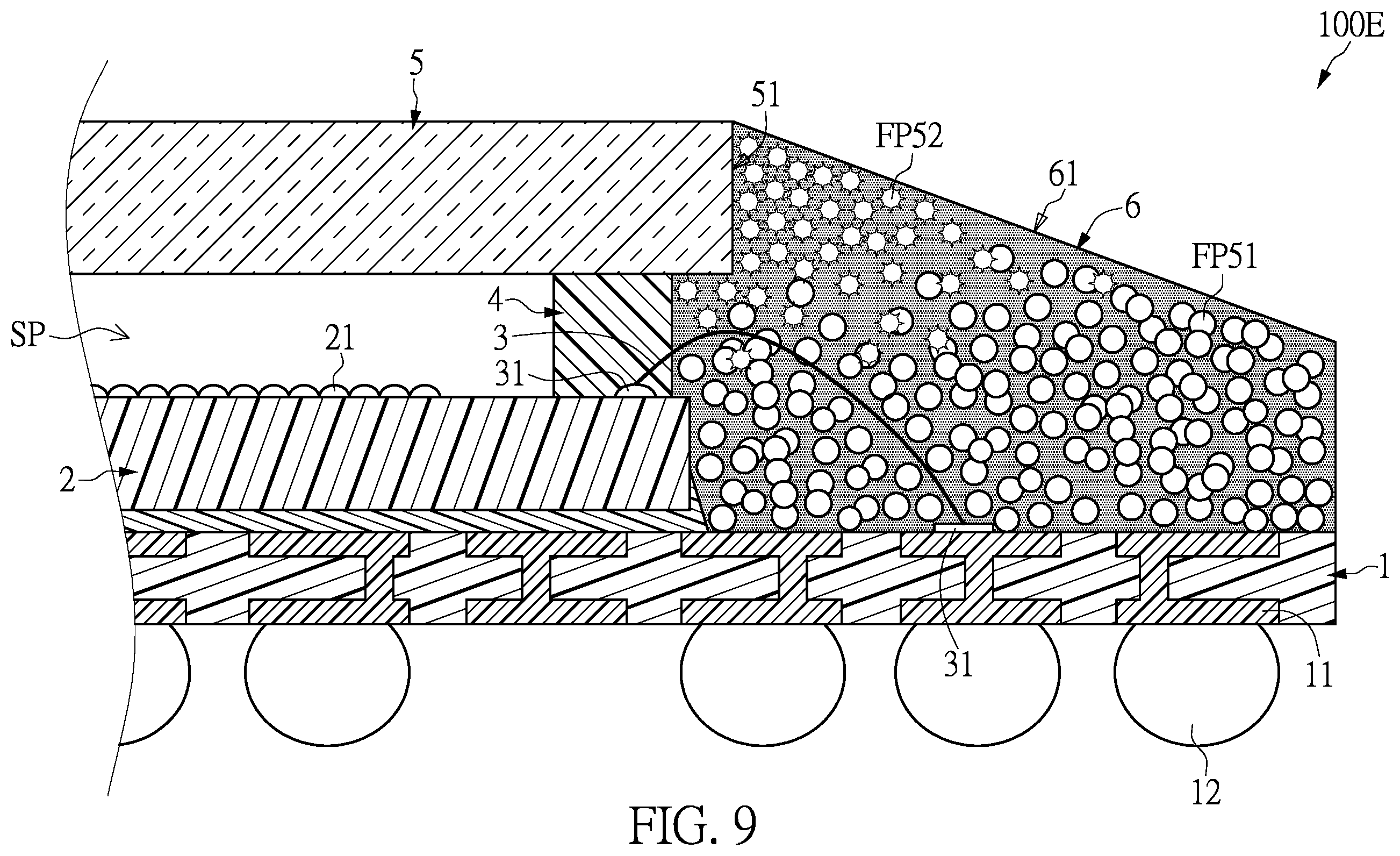 Patent US12610639 Figure 8 – Semiconductor package structure and method for producing the same