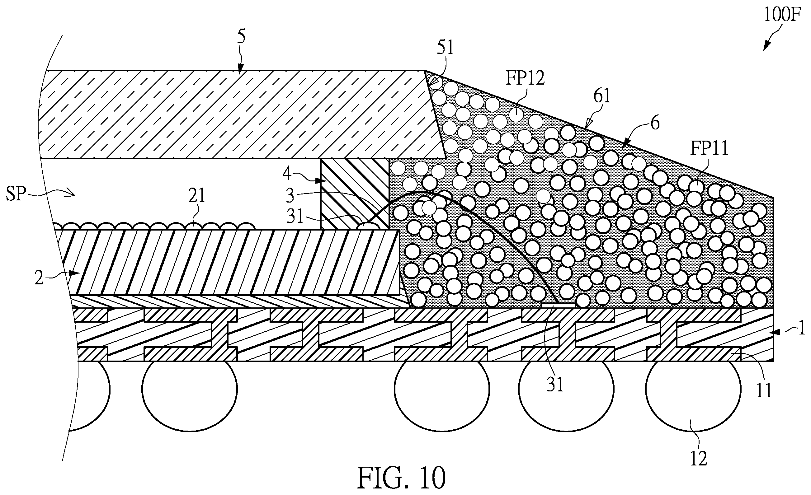 Patent US12610639 Figure 9 – Semiconductor package structure and method for producing the same