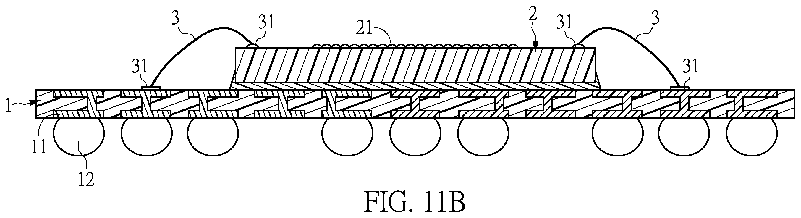 Patent US12610639 Figure 11 – Semiconductor package structure and method for producing the same