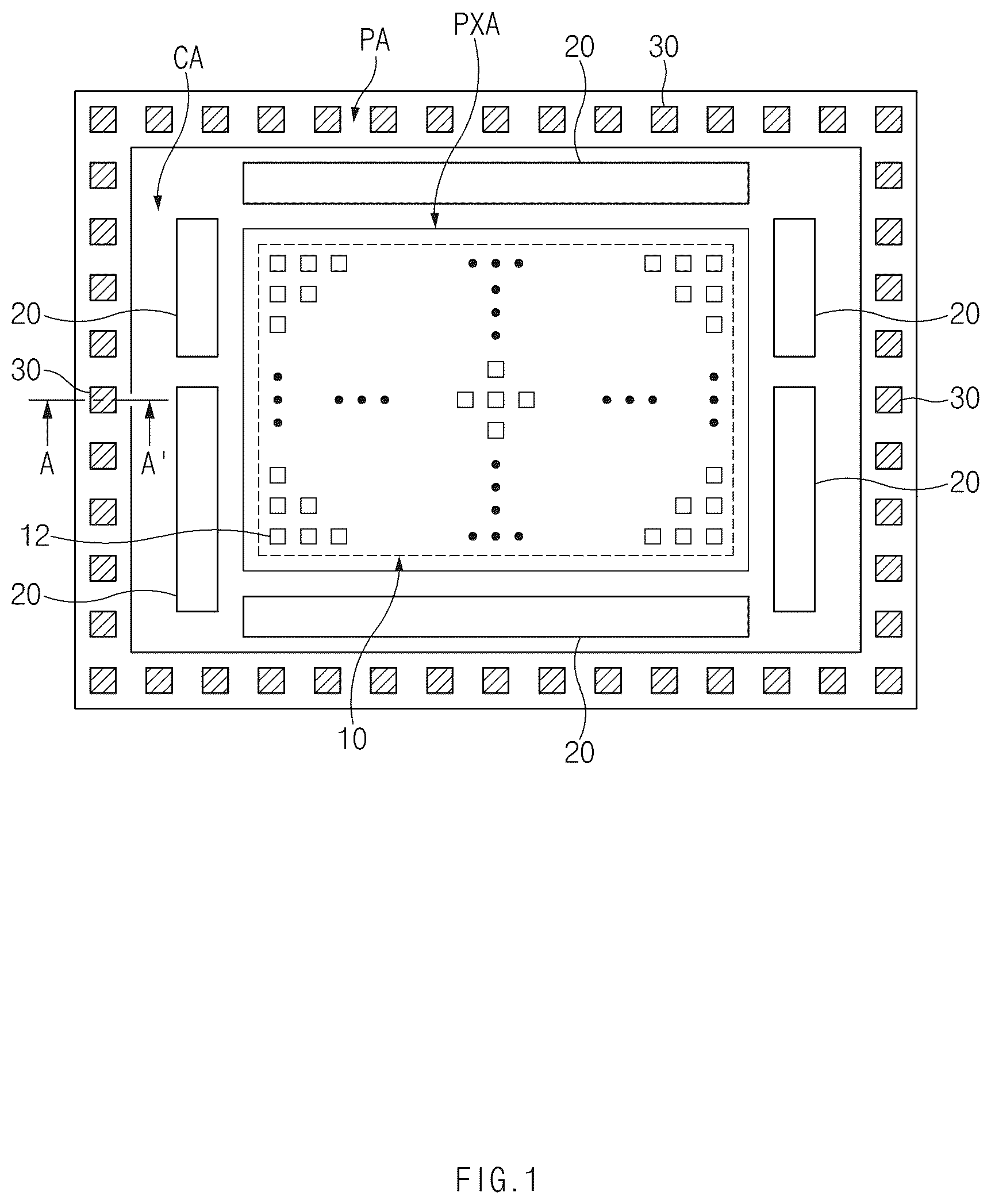 Patent US12610647 Figure 1 – Image sensor device for blocking noise in the pad area