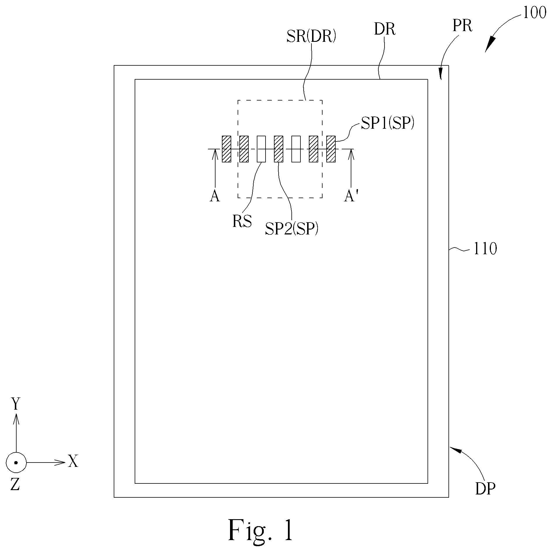 Patent US12610654 Figure 1 – Electronic device with enhanced sensing accuracy, sensing clearness and light intensity of received light of sensing element