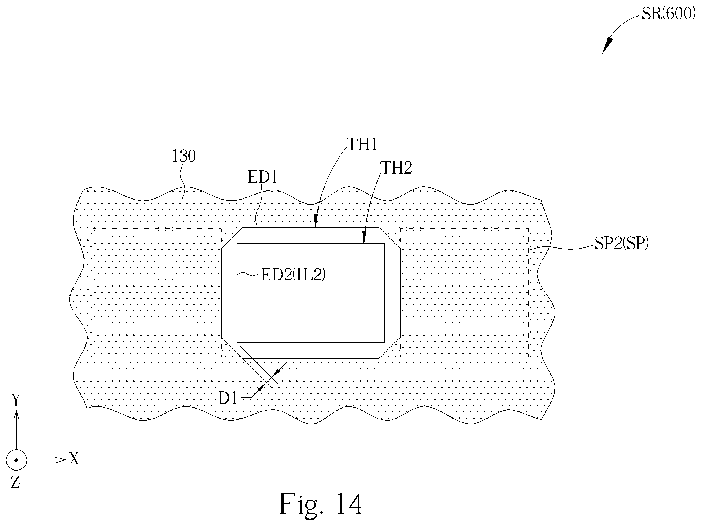 Patent US12610654 Figure 14 – Electronic device with enhanced sensing accuracy, sensing clearness and light intensity of received light of sensing element