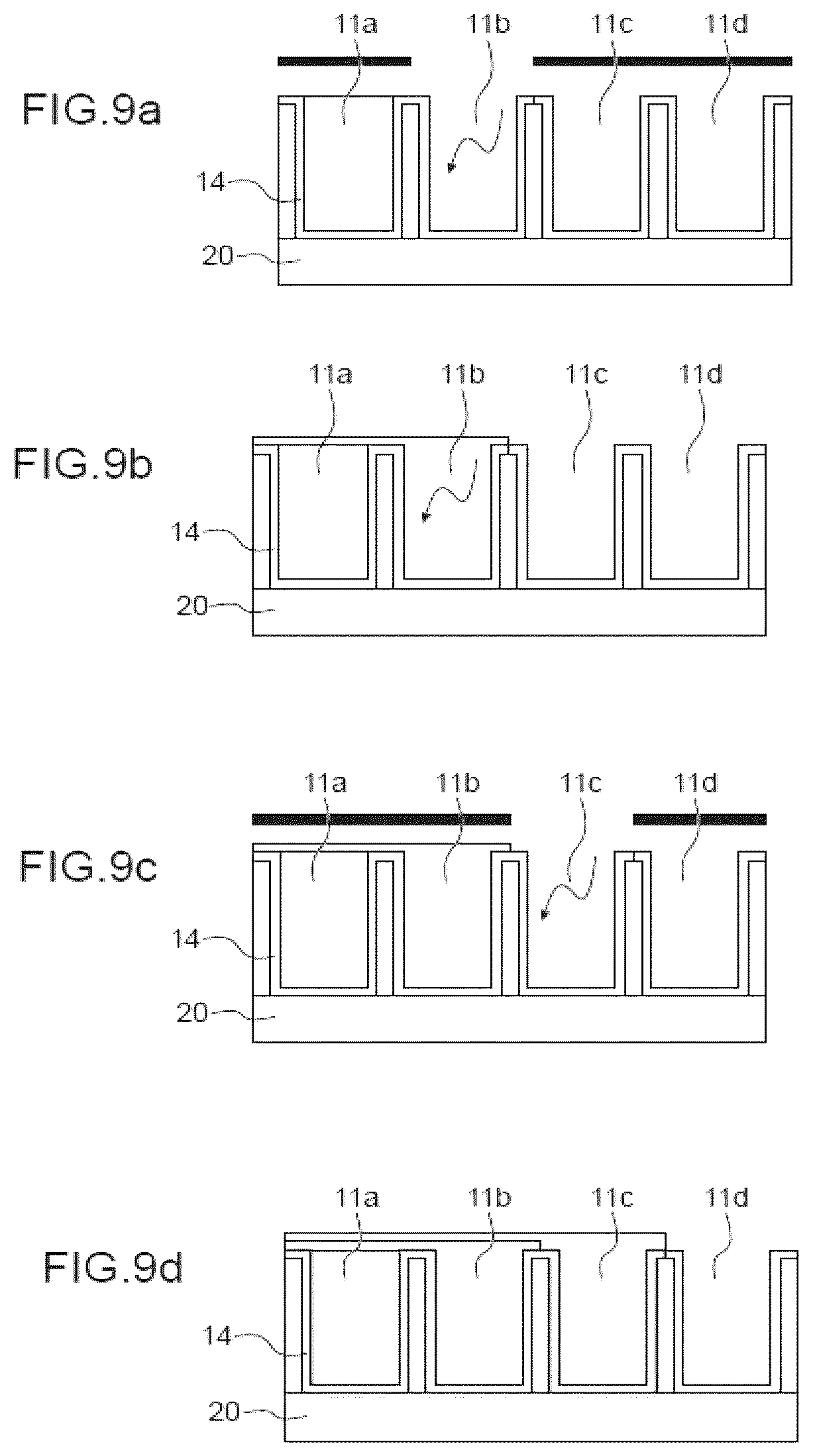 Patent US12610657 Figure 9 – Method for selectively filling, with a filling liquid, a group of cavities from among a plurality of cavities