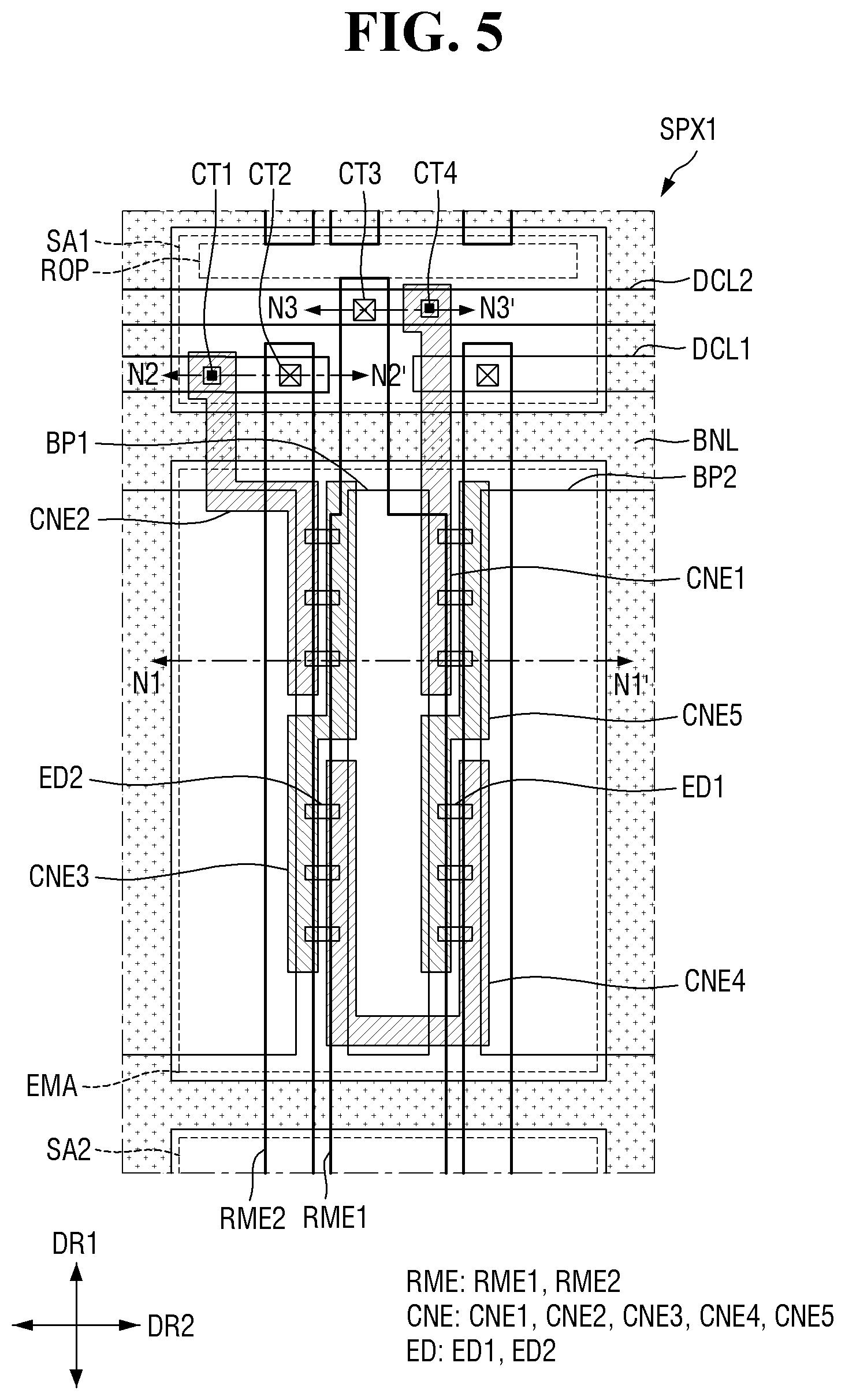Patent US12610663 Figure 5 – Display device with improved connecting resistance between electrodes and method of manufacturing the same