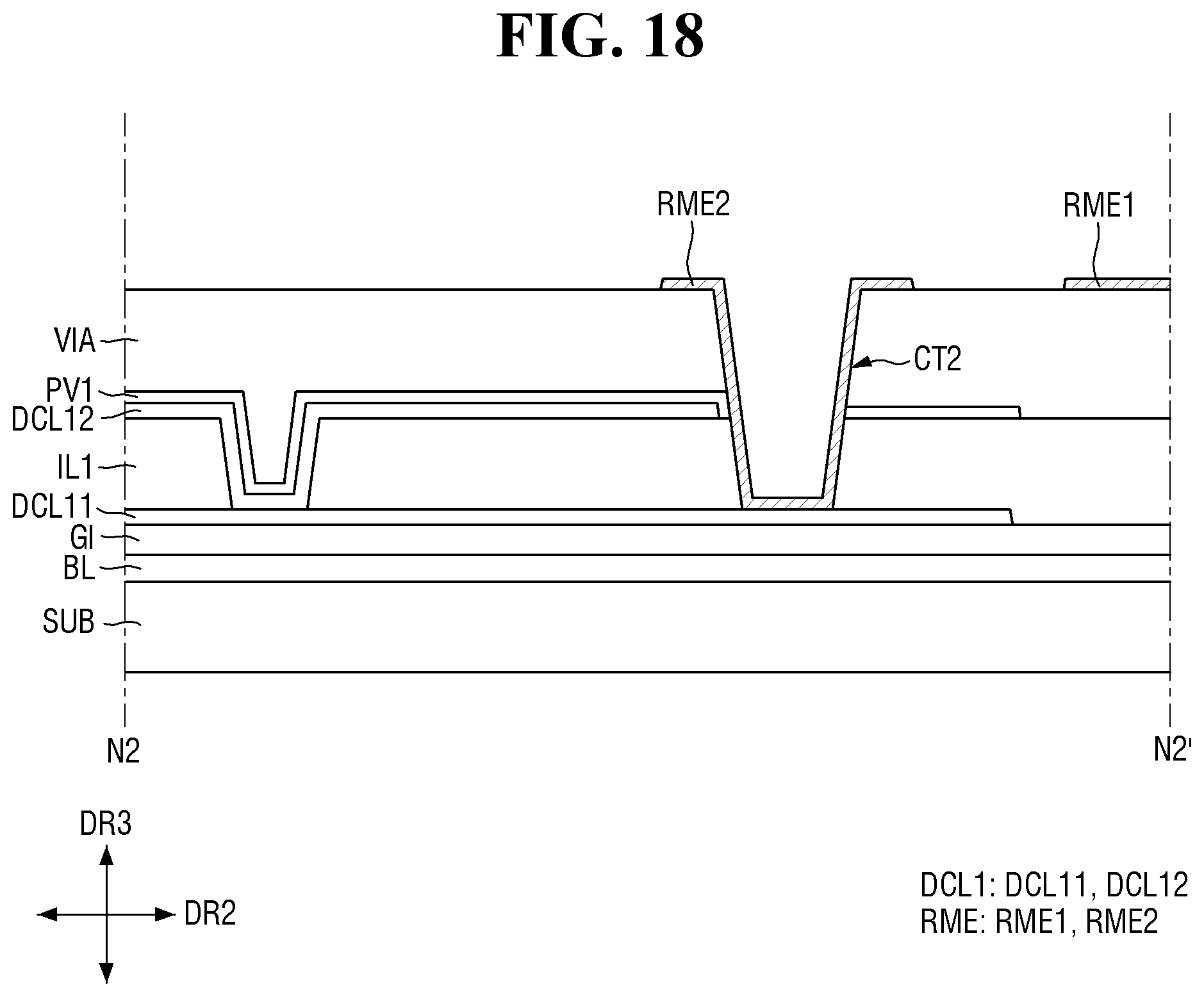 Patent US12610663 Figure 18 – Display device with improved connecting resistance between electrodes and method of manufacturing the same