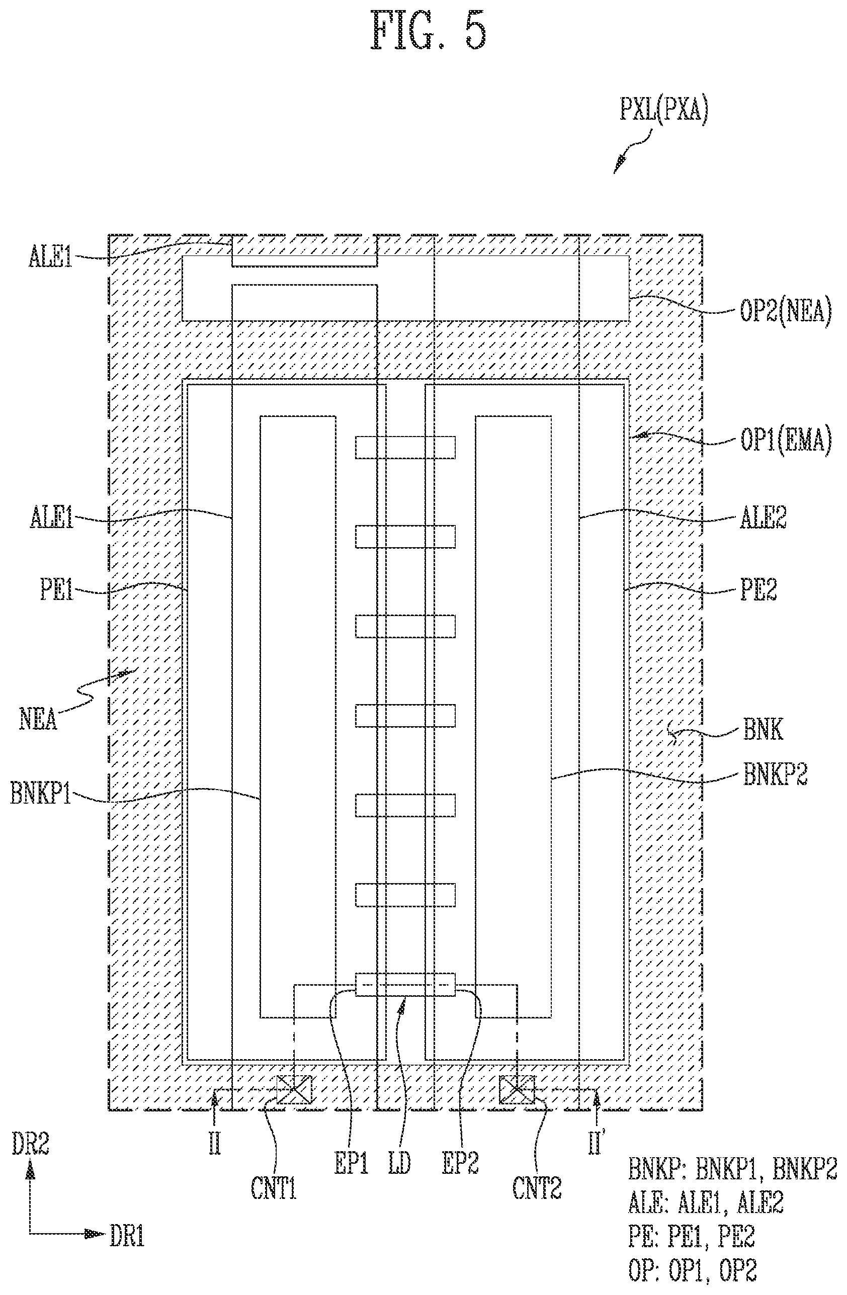 Patent US12610664 Figure 5 – Display device and method of fabricating the same