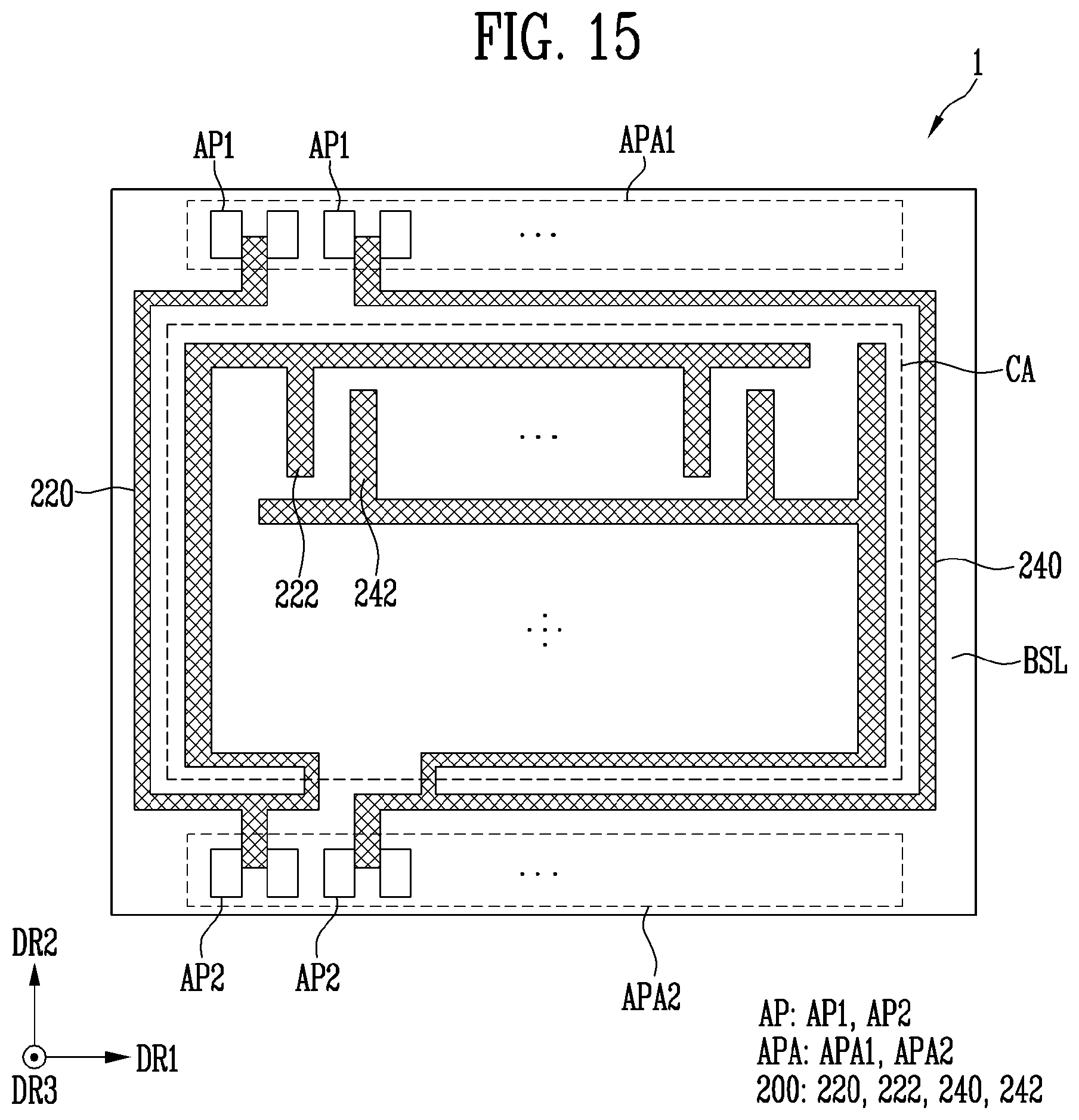 Patent US12610665 Figure 15 – Display device and method of manufacturing the same