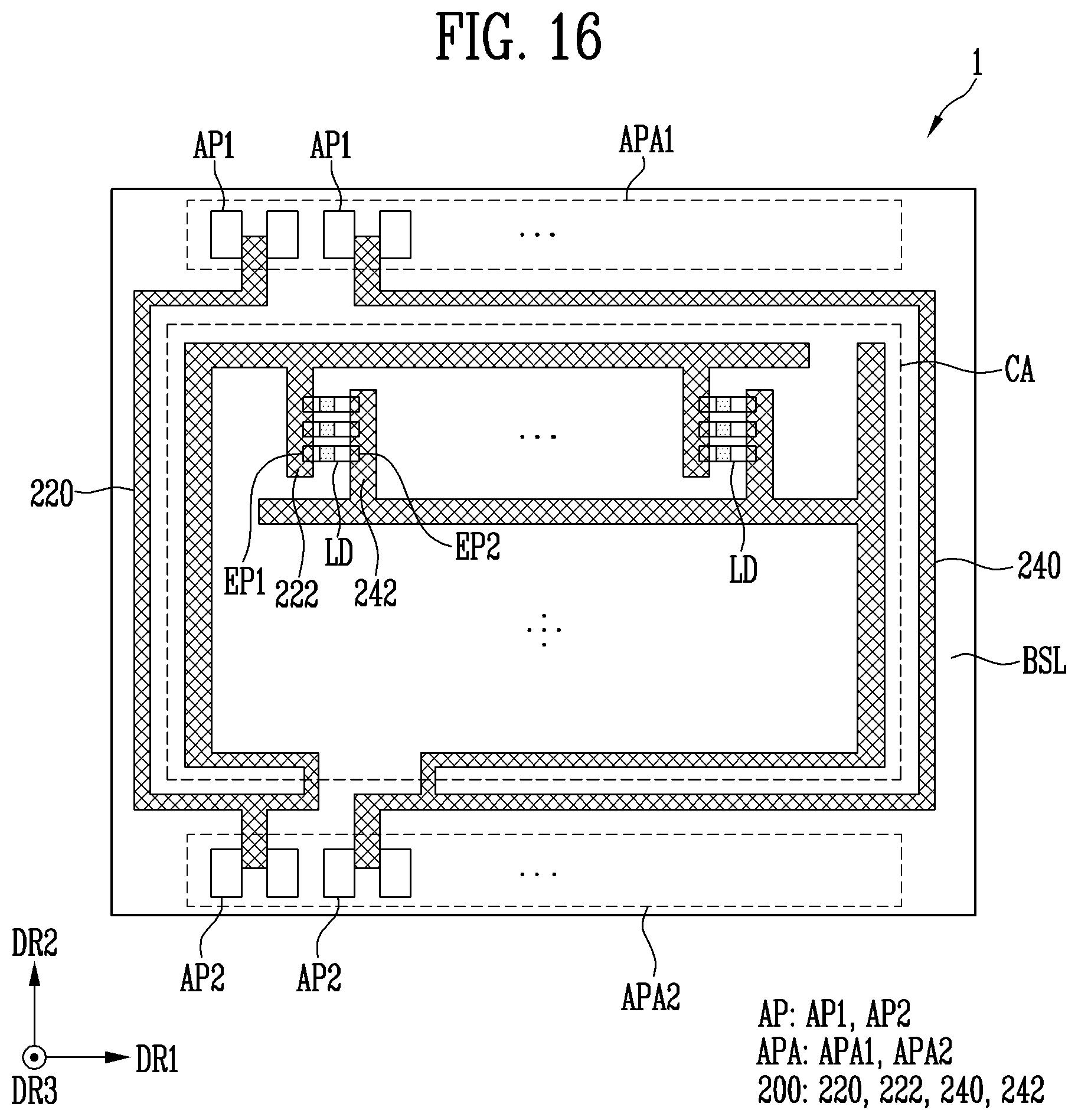 Patent US12610665 Figure 16 – Display device and method of manufacturing the same
