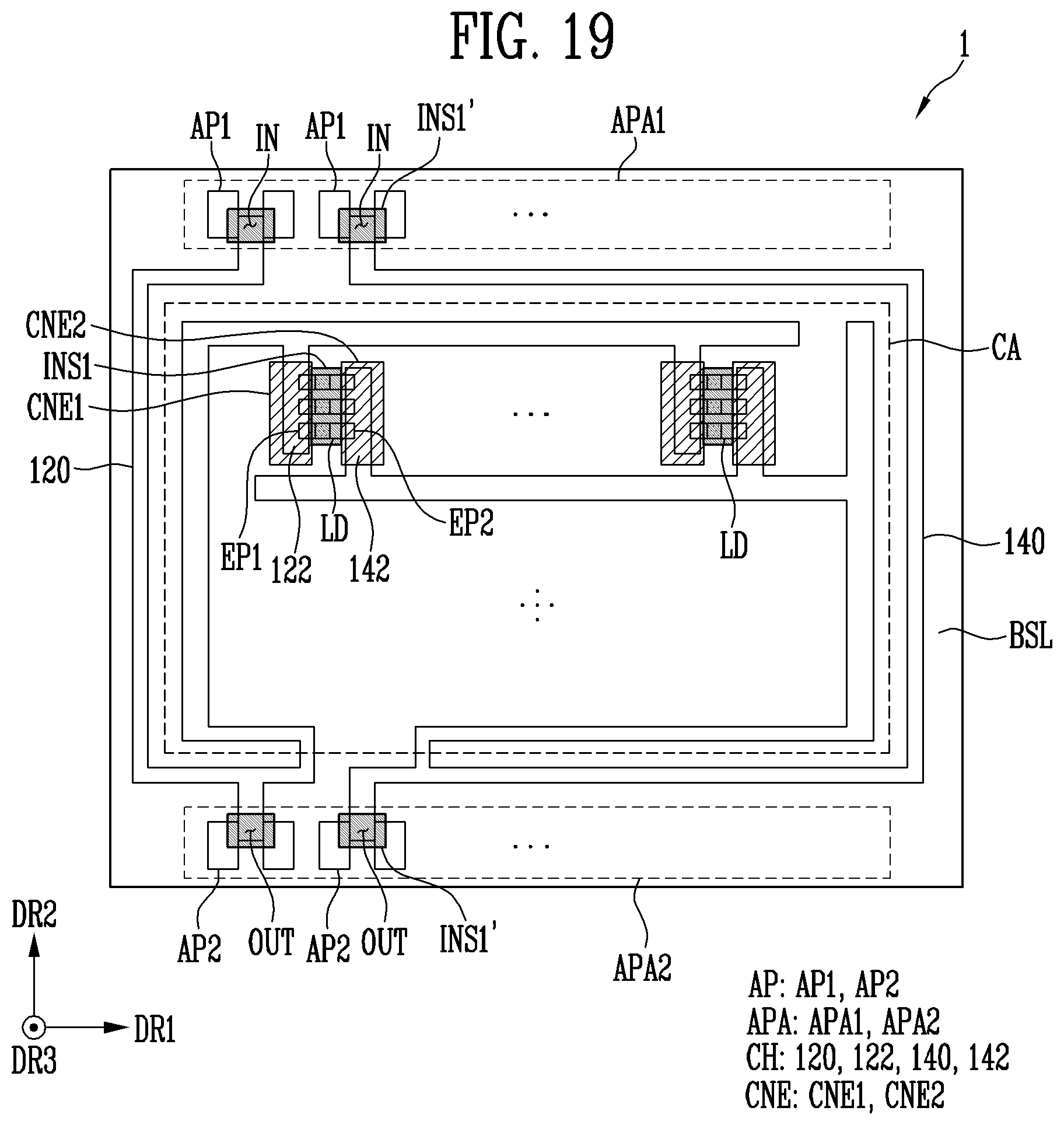 Patent US12610665 Figure 19 – Display device and method of manufacturing the same