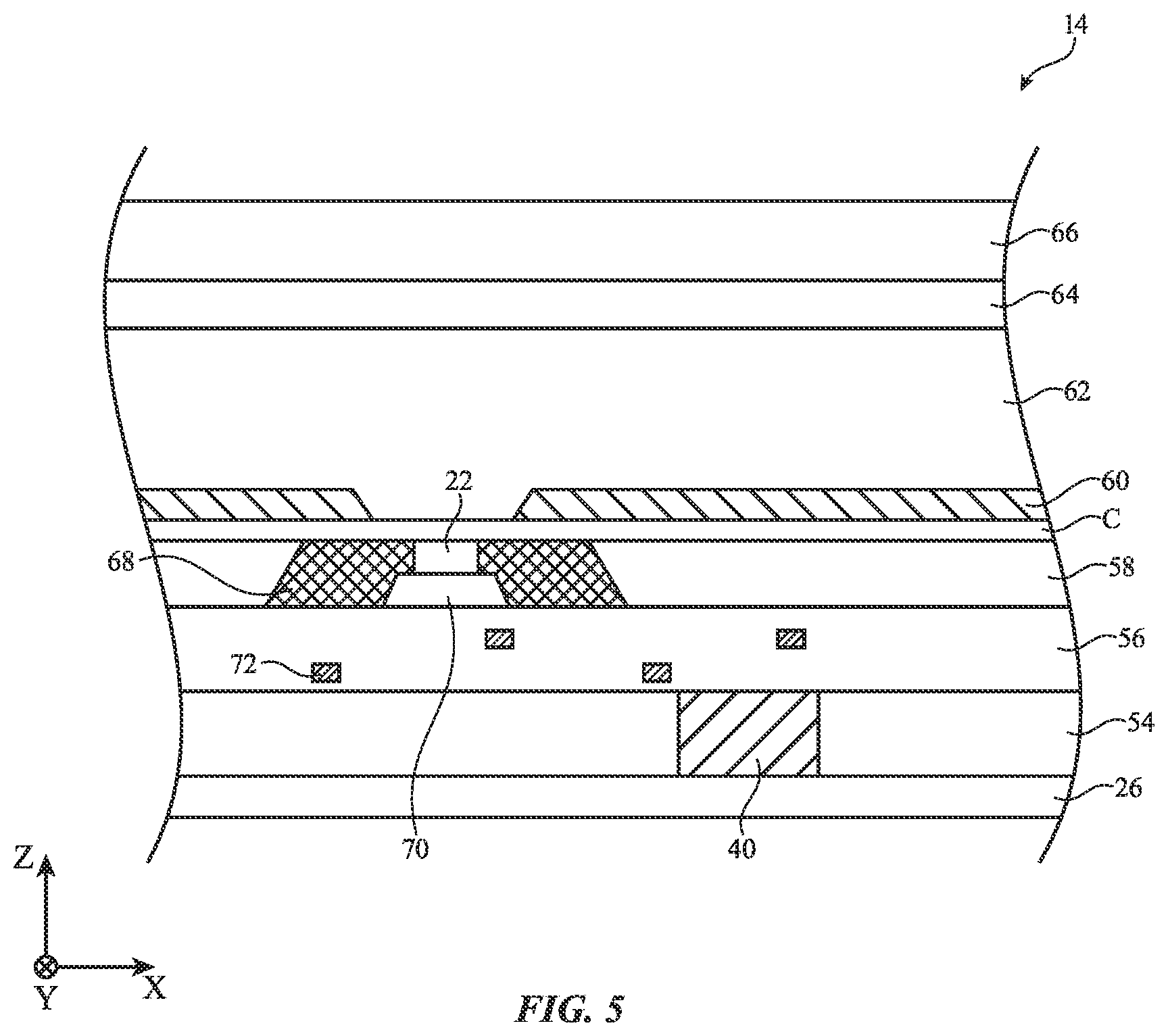 Patent US12610671 Figure 5 – Pixel optical structures for display optical efficiency