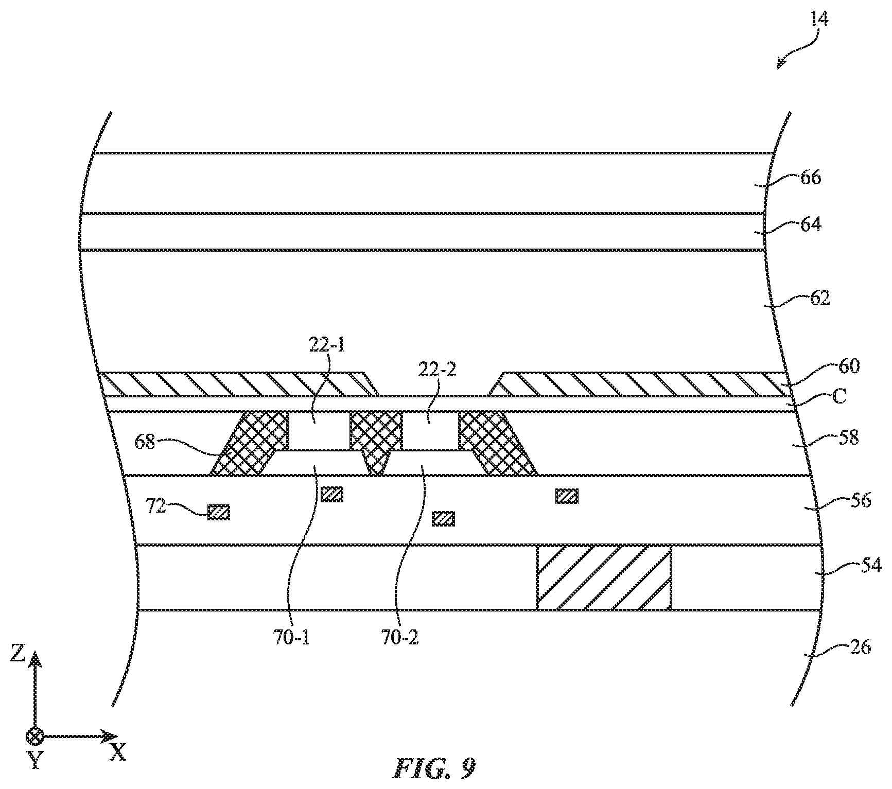 Patent US12610671 Figure 9 – Pixel optical structures for display optical efficiency