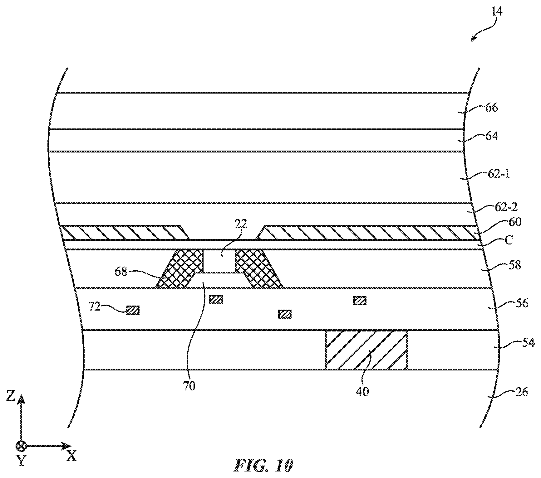 Patent US12610671 Figure 10 – Pixel optical structures for display optical efficiency