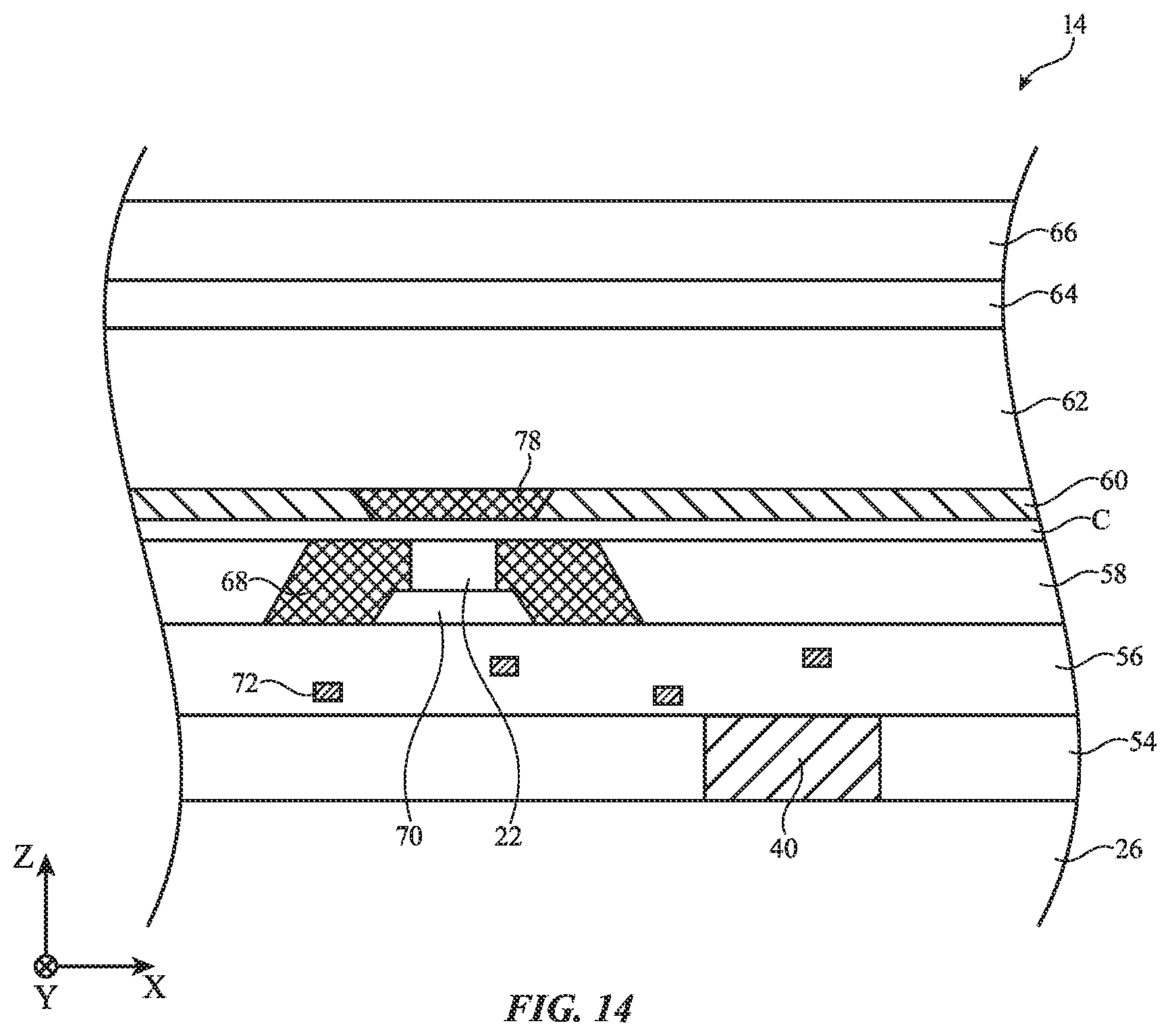 Patent US12610671 Figure 14 – Pixel optical structures for display optical efficiency