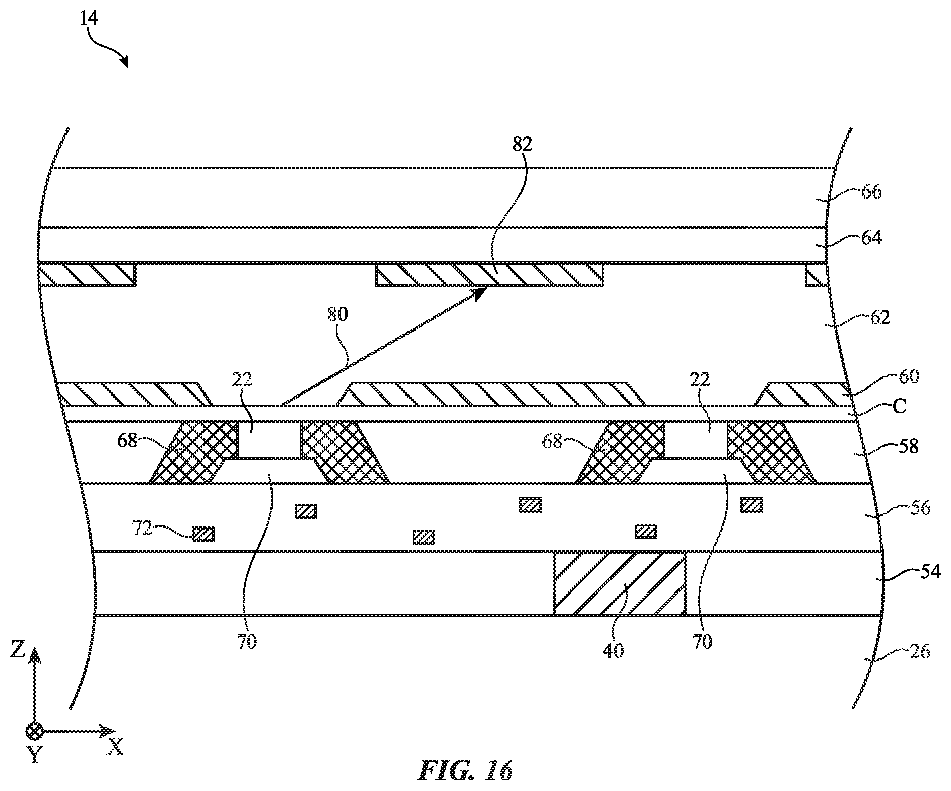 Patent US12610671 Figure 16 – Pixel optical structures for display optical efficiency