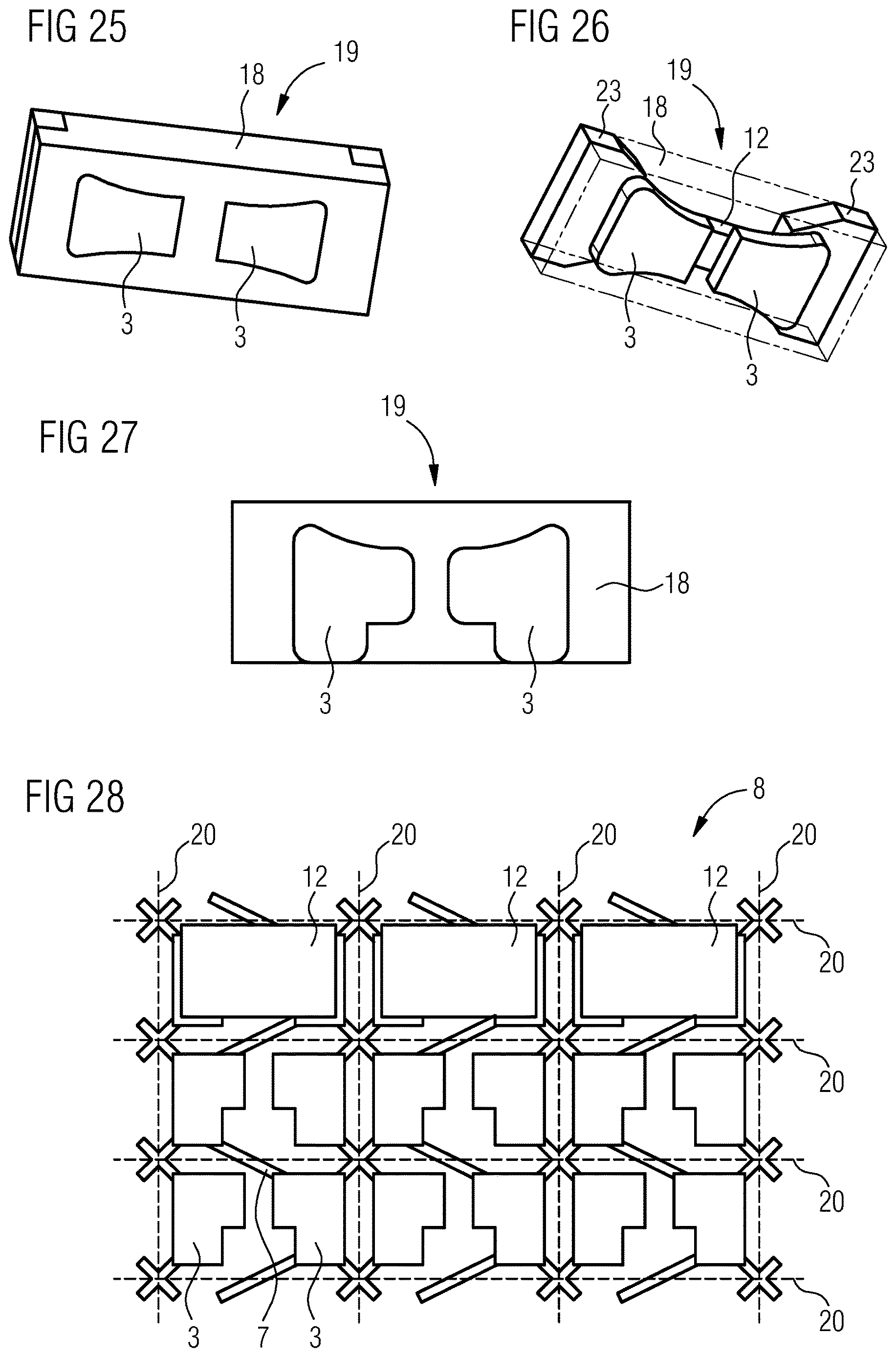 Patent US12610673 Figure 7 – Radiation-emitting component, method for producing a radiation-emitting component, and module with a radiation-emitting component