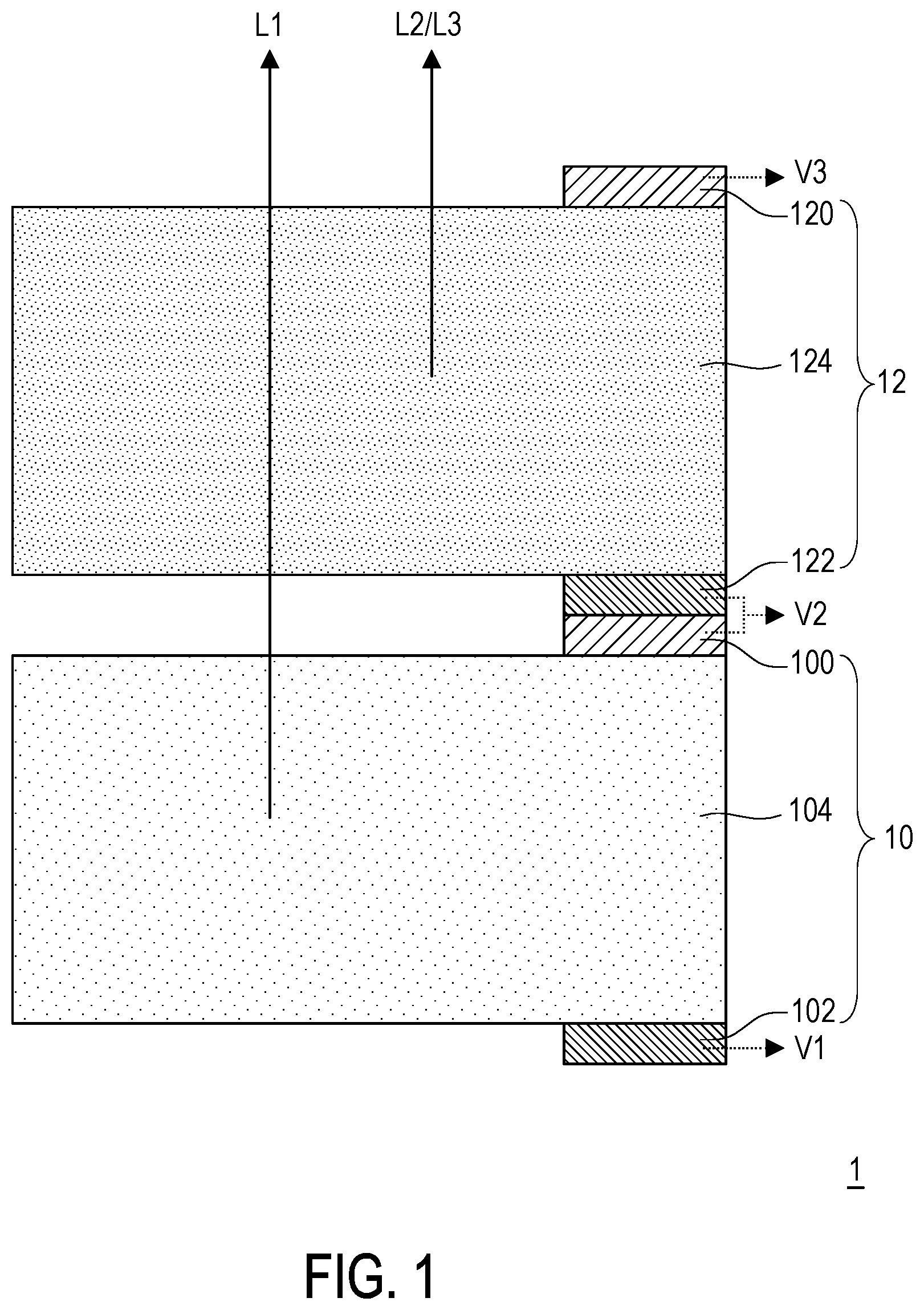 Patent US12610676 Figure 1 – Light emitting device structure and operation method thereof