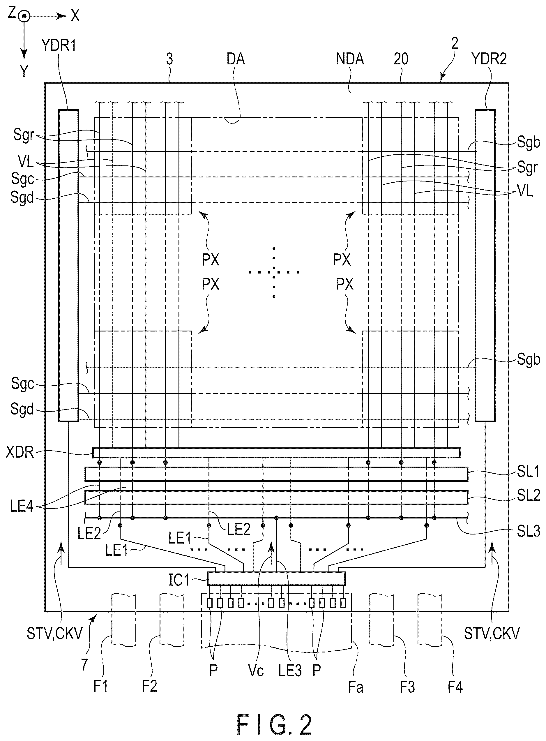 Patent US12610677 Figure 2 – Display device